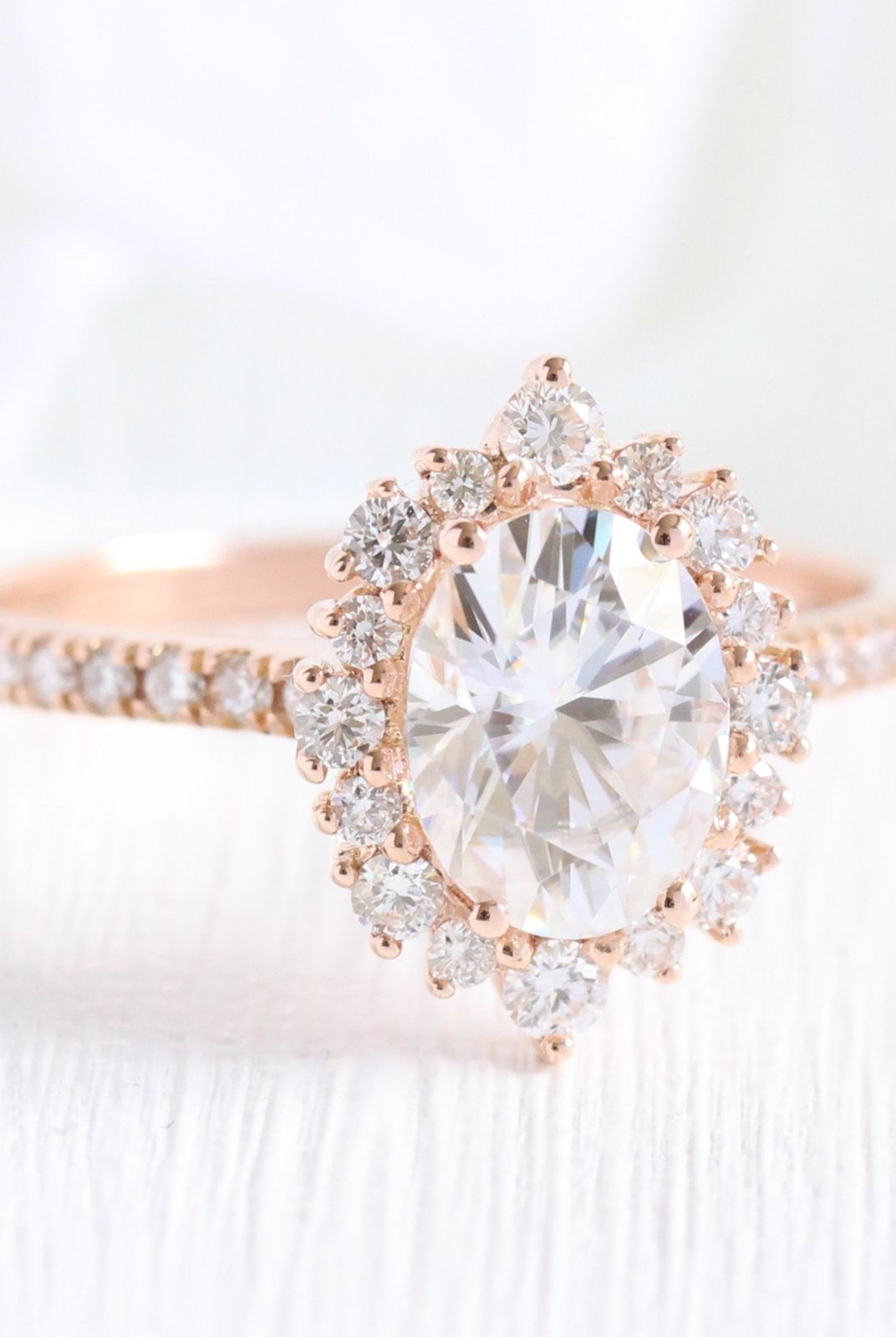 Moissanite wedding jewelry for intimate wedding