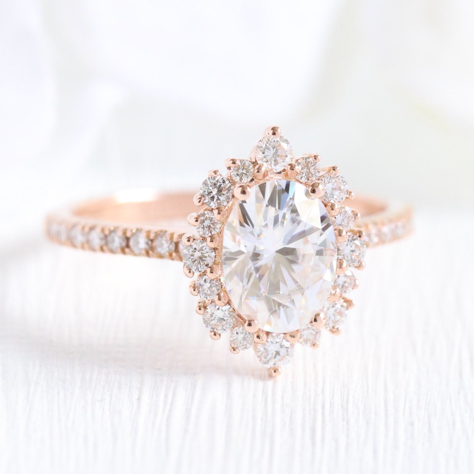 Moissanite wedding jewelry for intimate wedding