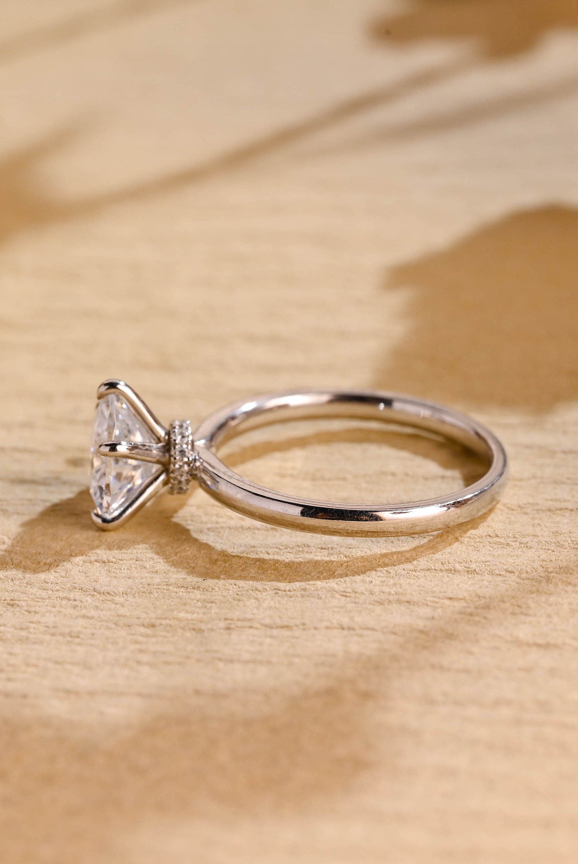 Hidden Halo Moissanite Ring