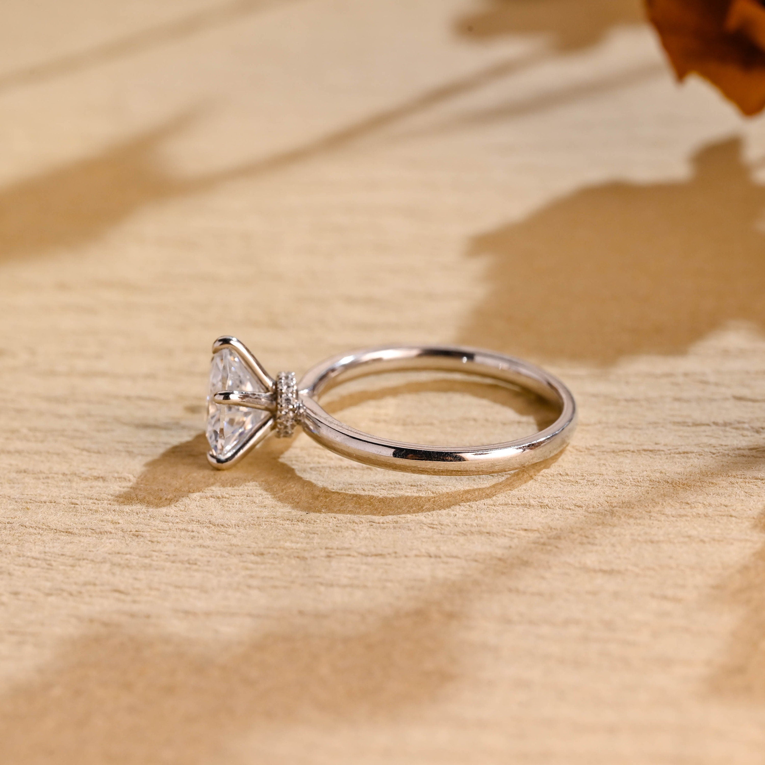 Hidden Halo Moissanite Ring