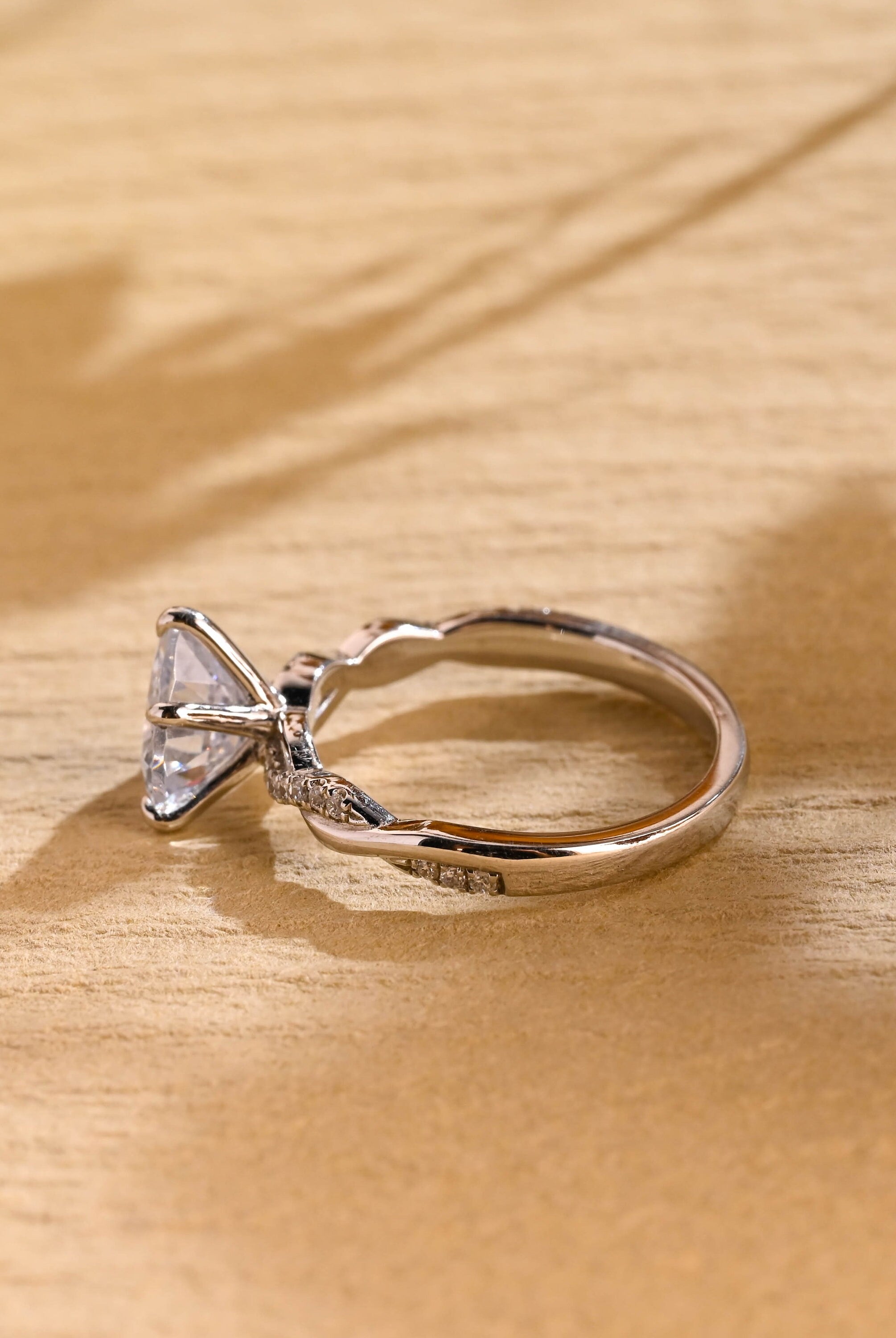 Heart Shaped Moissanite Engagement Ring