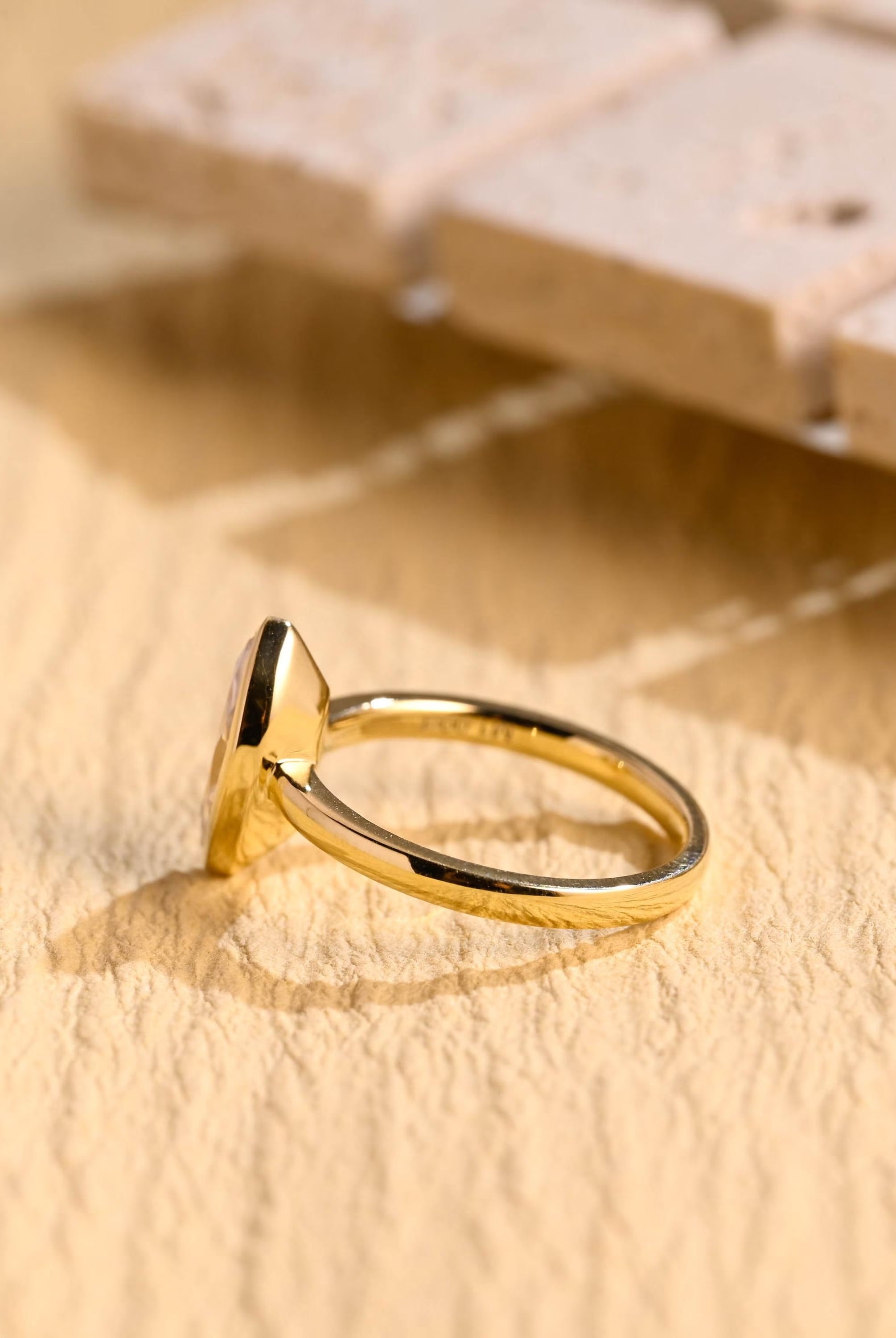 Bezel Set Moissanite Ring