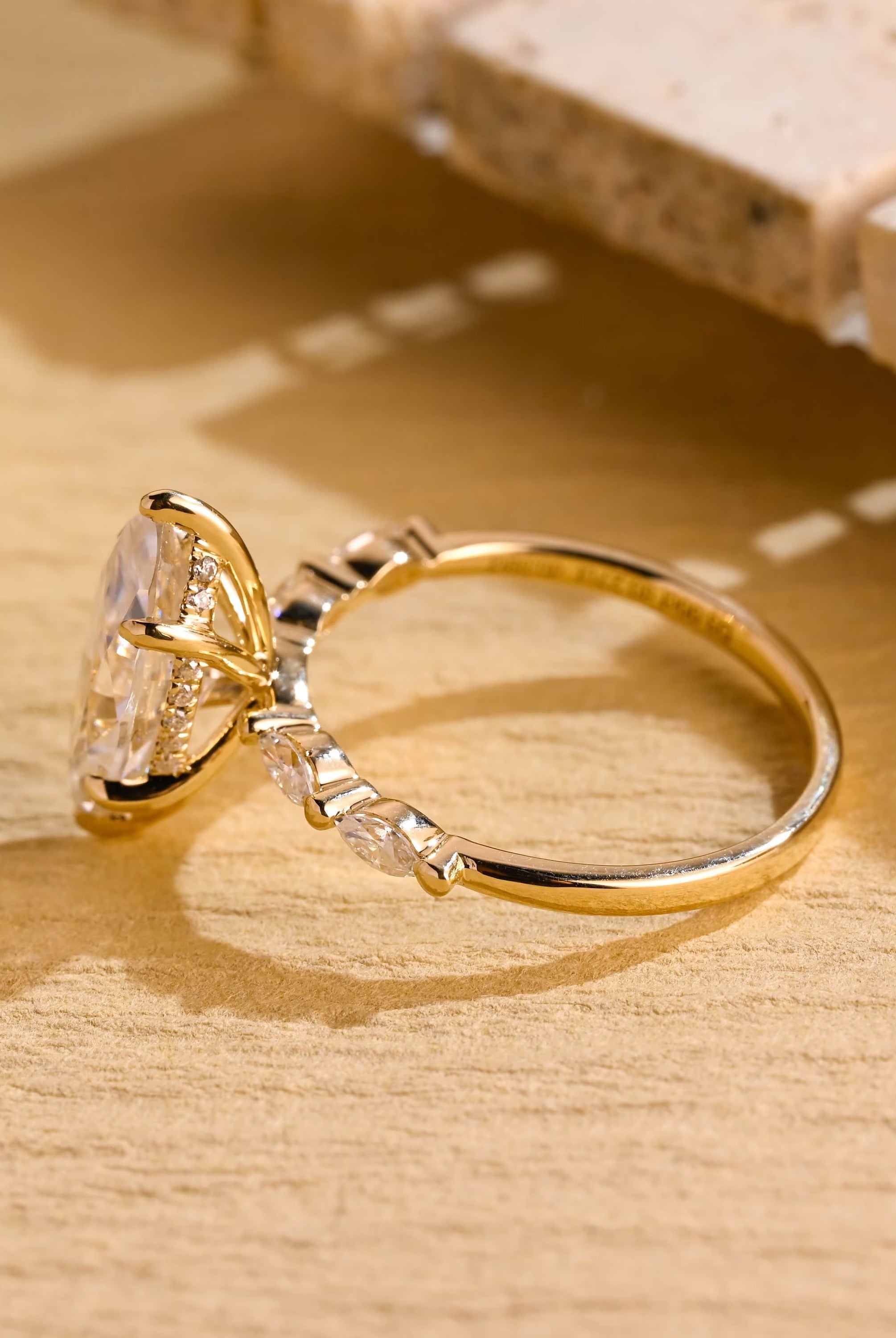 1 Carat Marquise Moissanite Ring