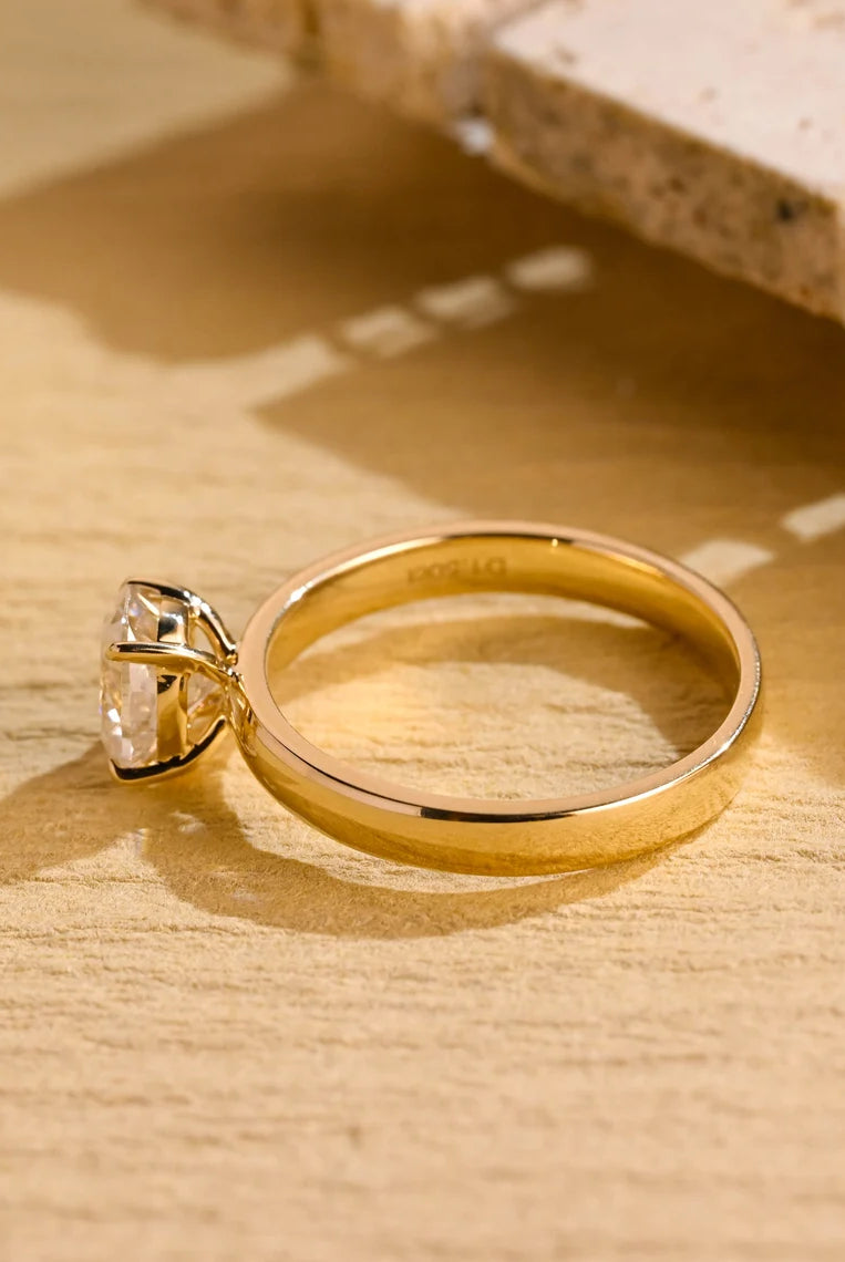 Cigar Band Engagement Ring