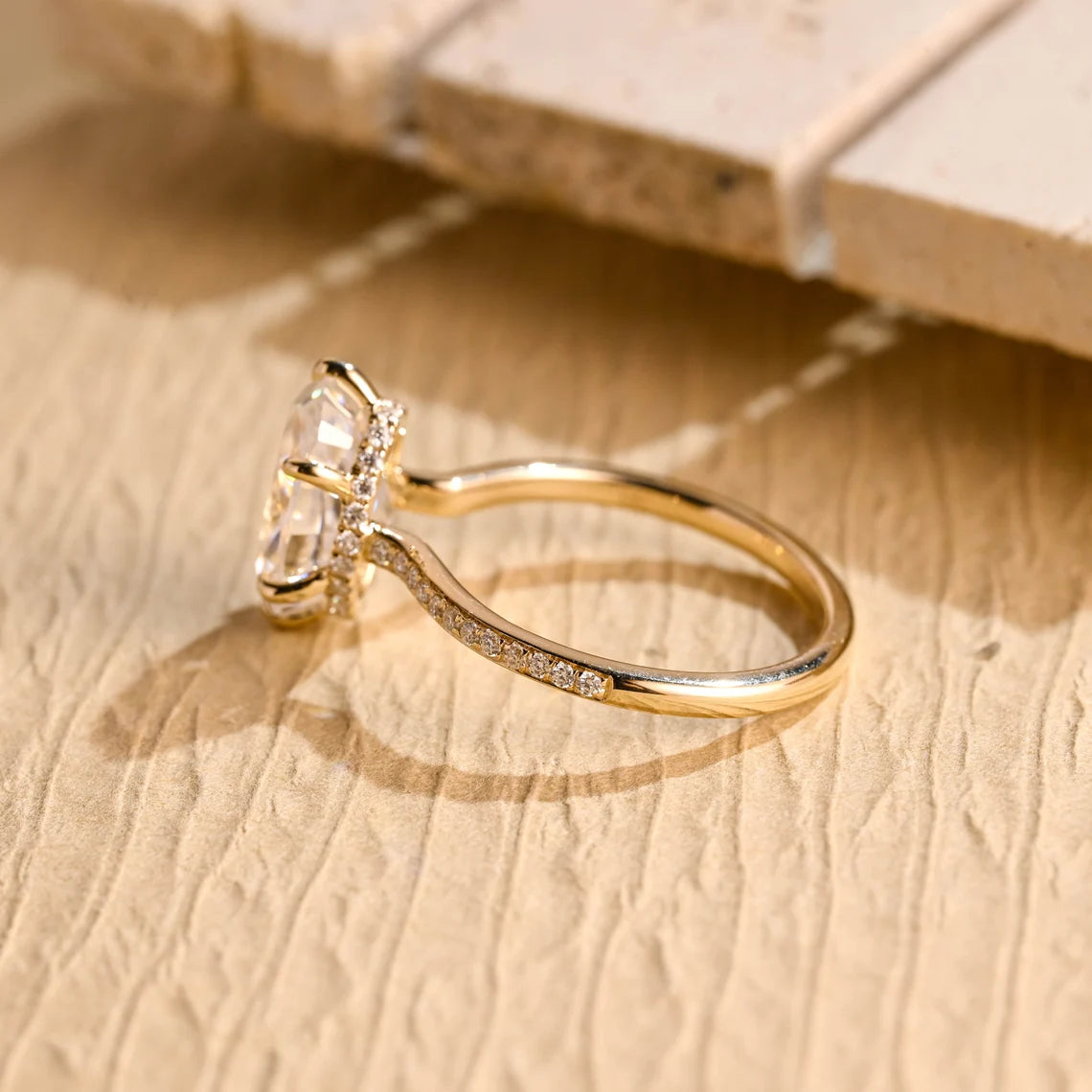 Hidden Halo Engagement Ring