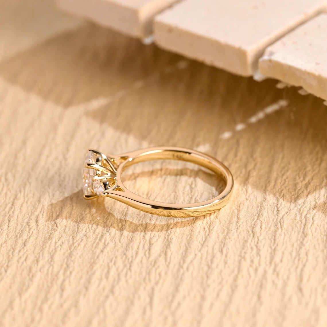 Oval Cut Moissanite Engagement Ring