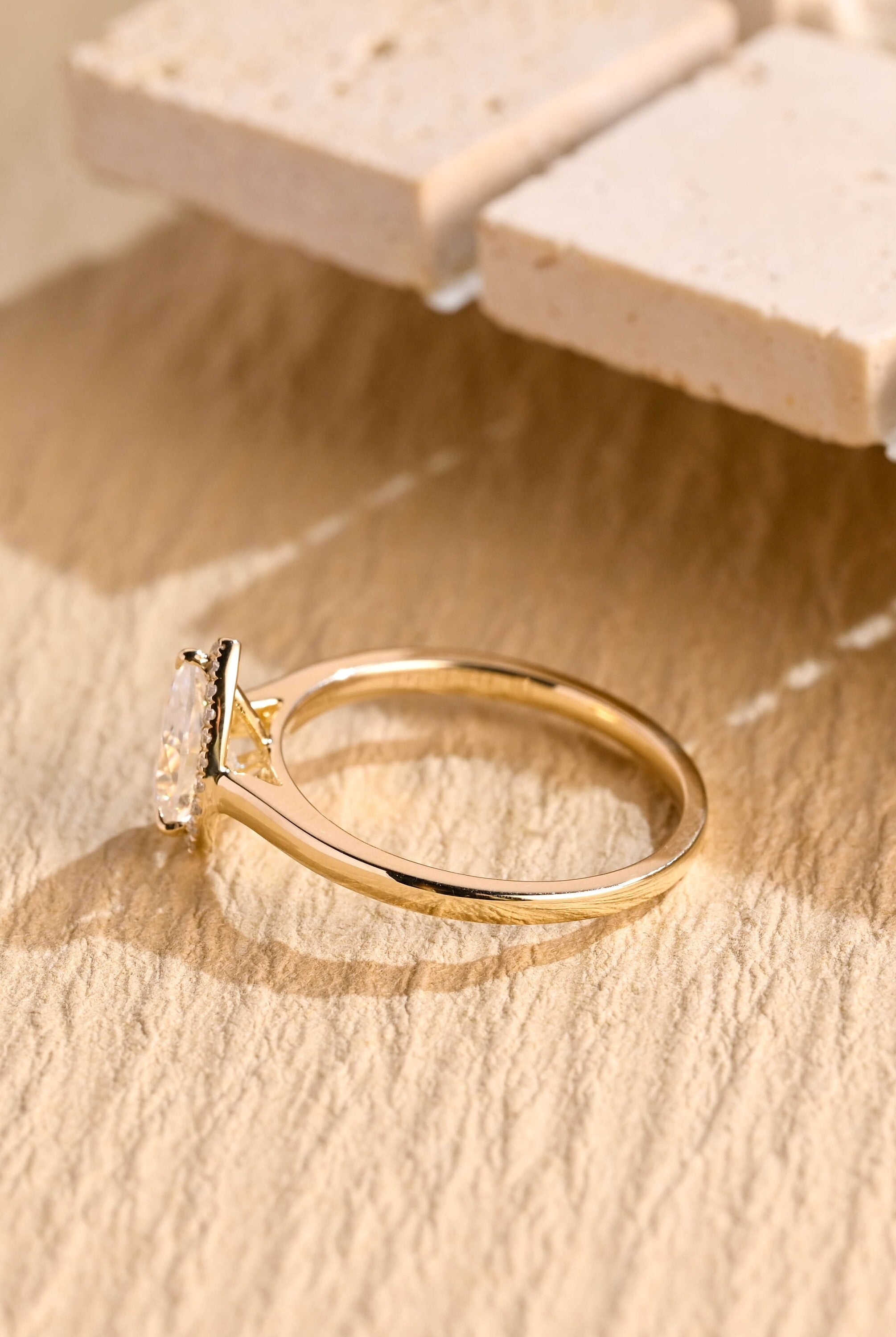 Halo Moissanite Engagement Ring