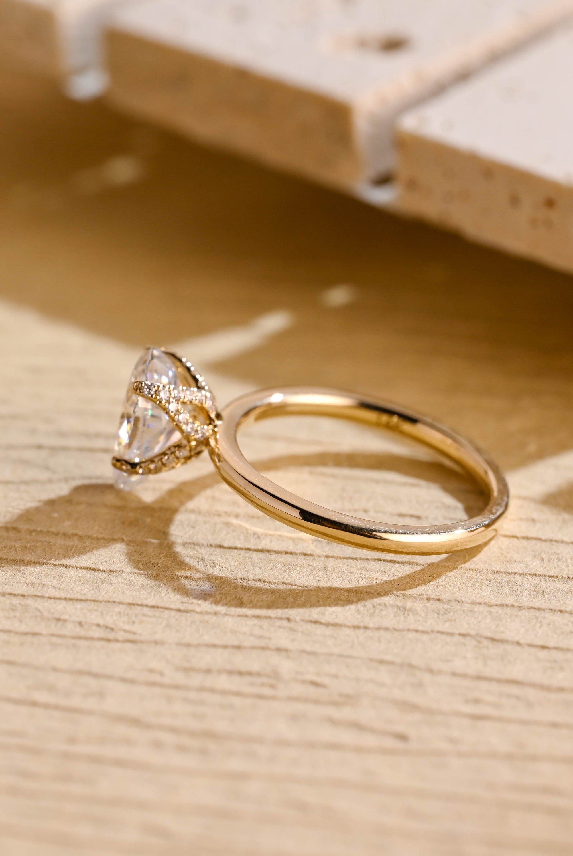 Hidden Diamond Moissanite Ring