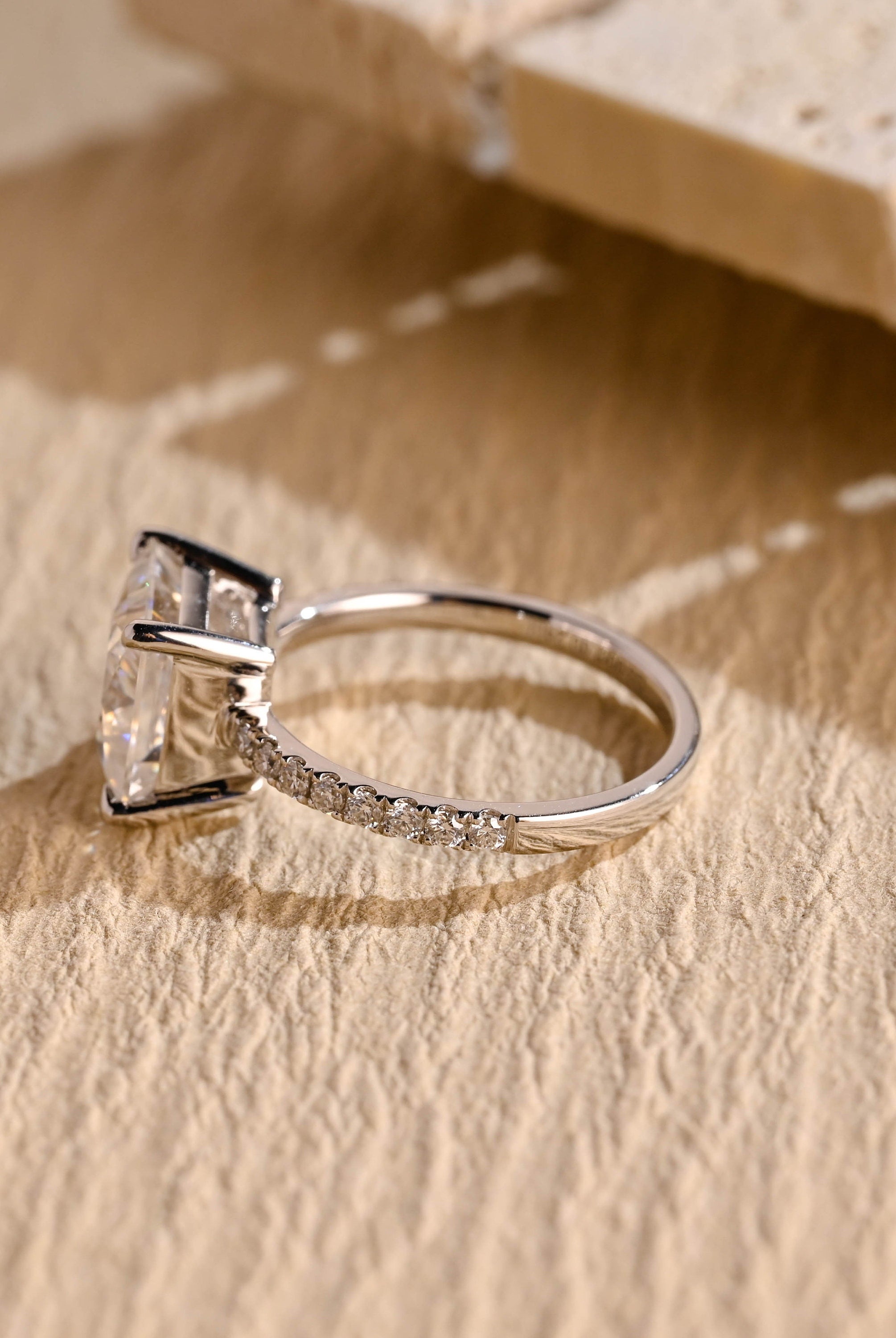 Princess Cut Moissanite Engagement Ring