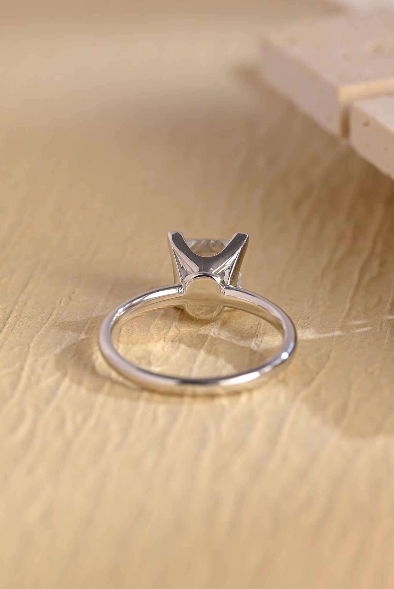 1 Carat Princess Moissanite Engagement Ring
