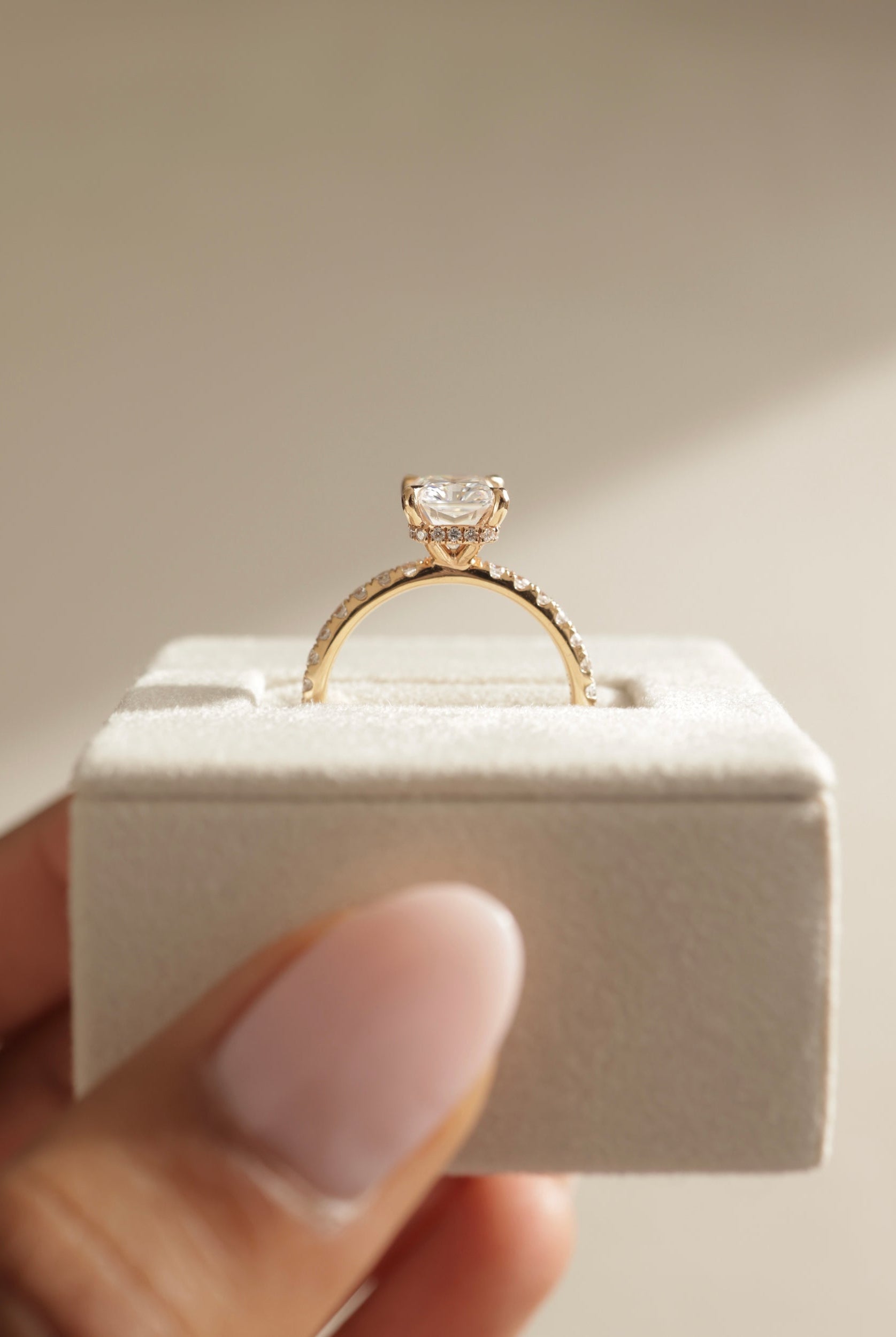 Radiant Moissanite Engagement Ring