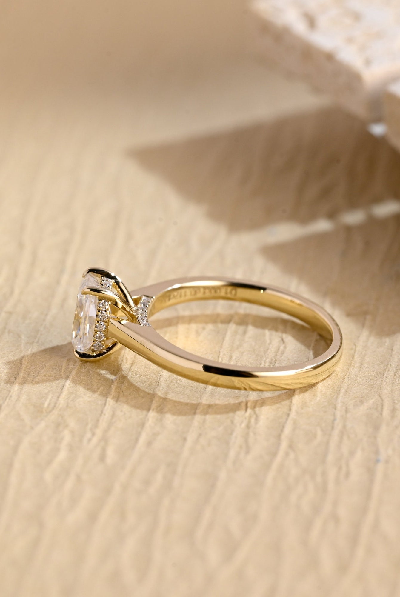 Hidden Halo Moissanite Ring