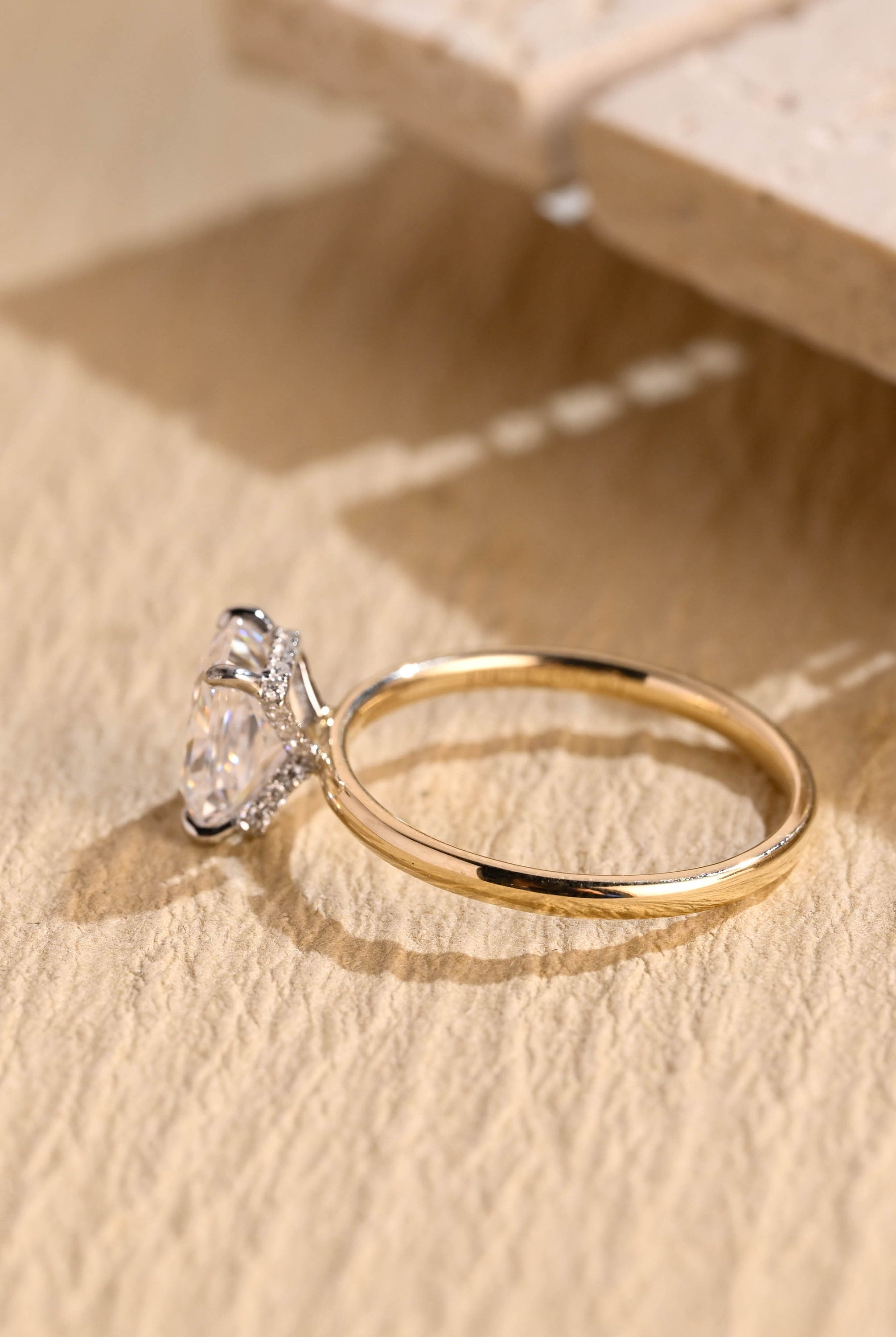 1 Carat Radiant Moissanite Engagement Ring