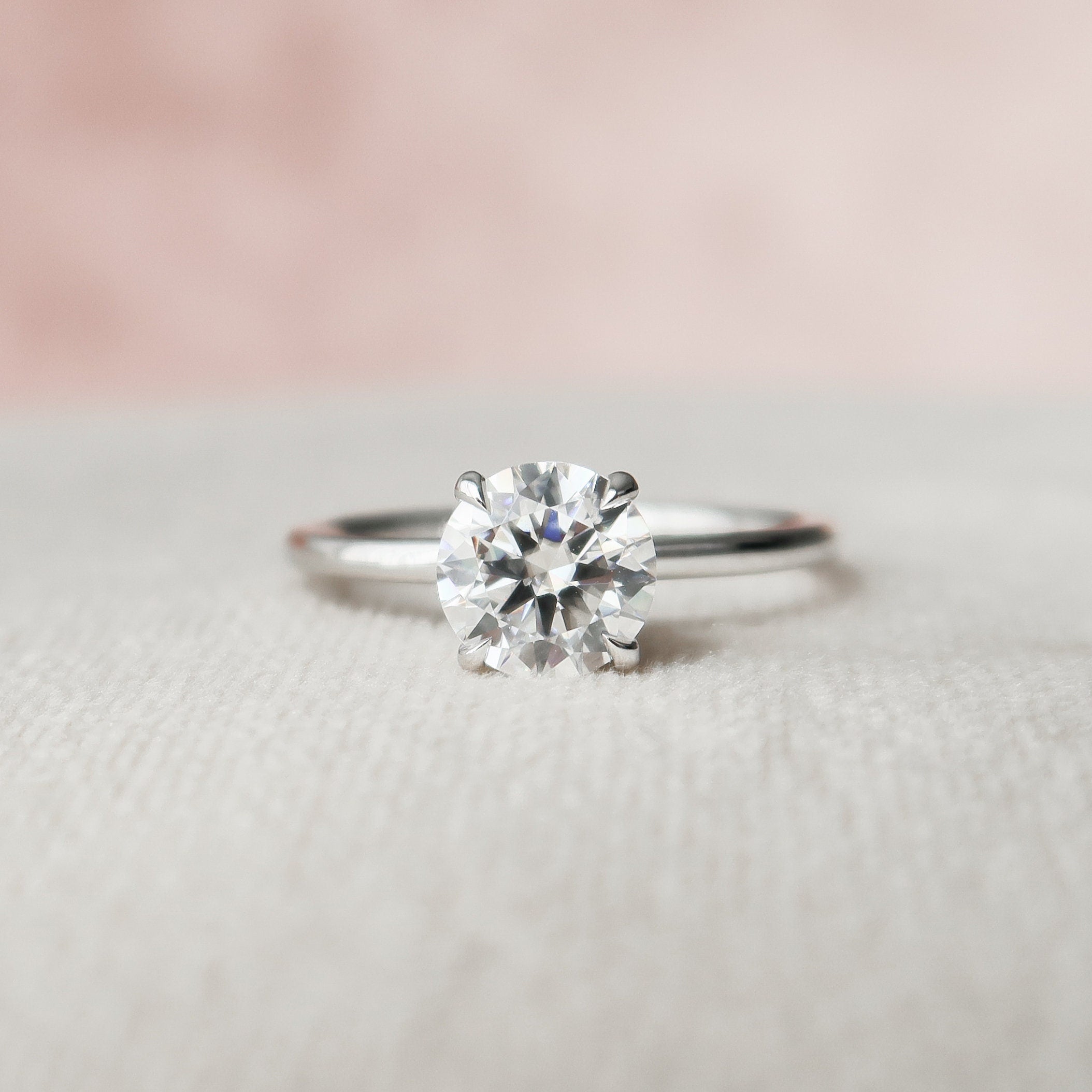 Hidden Halo Engagement Ring