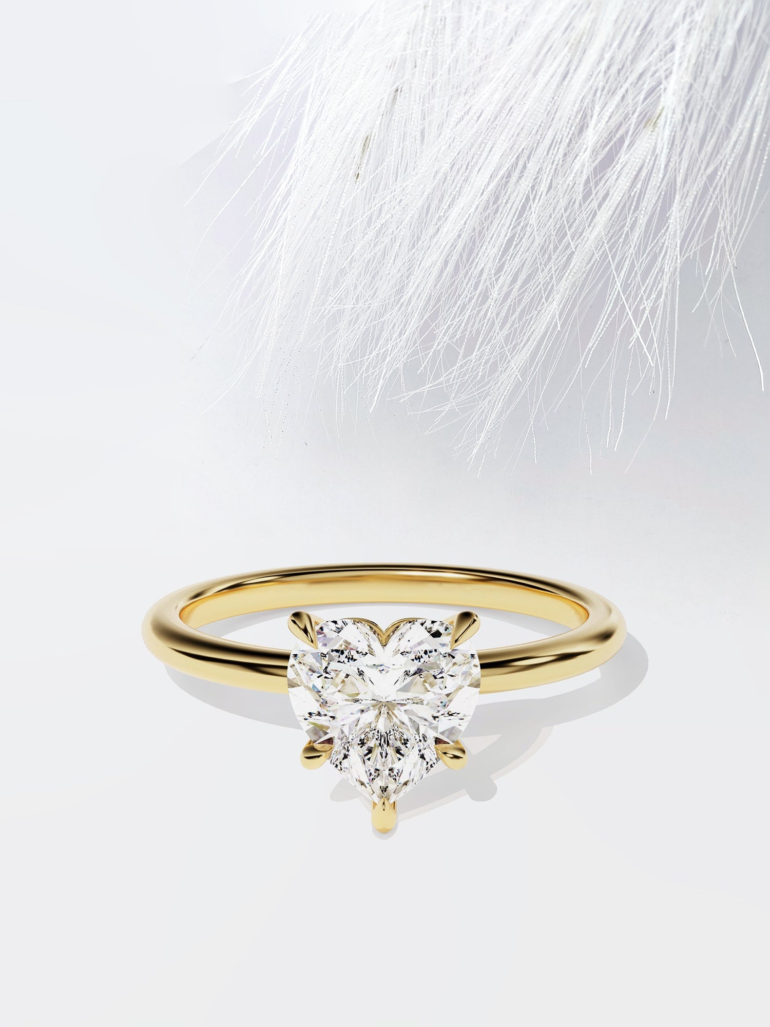 Heart Cut Moissanite Solitaire Diamond Engagement Ring For Women