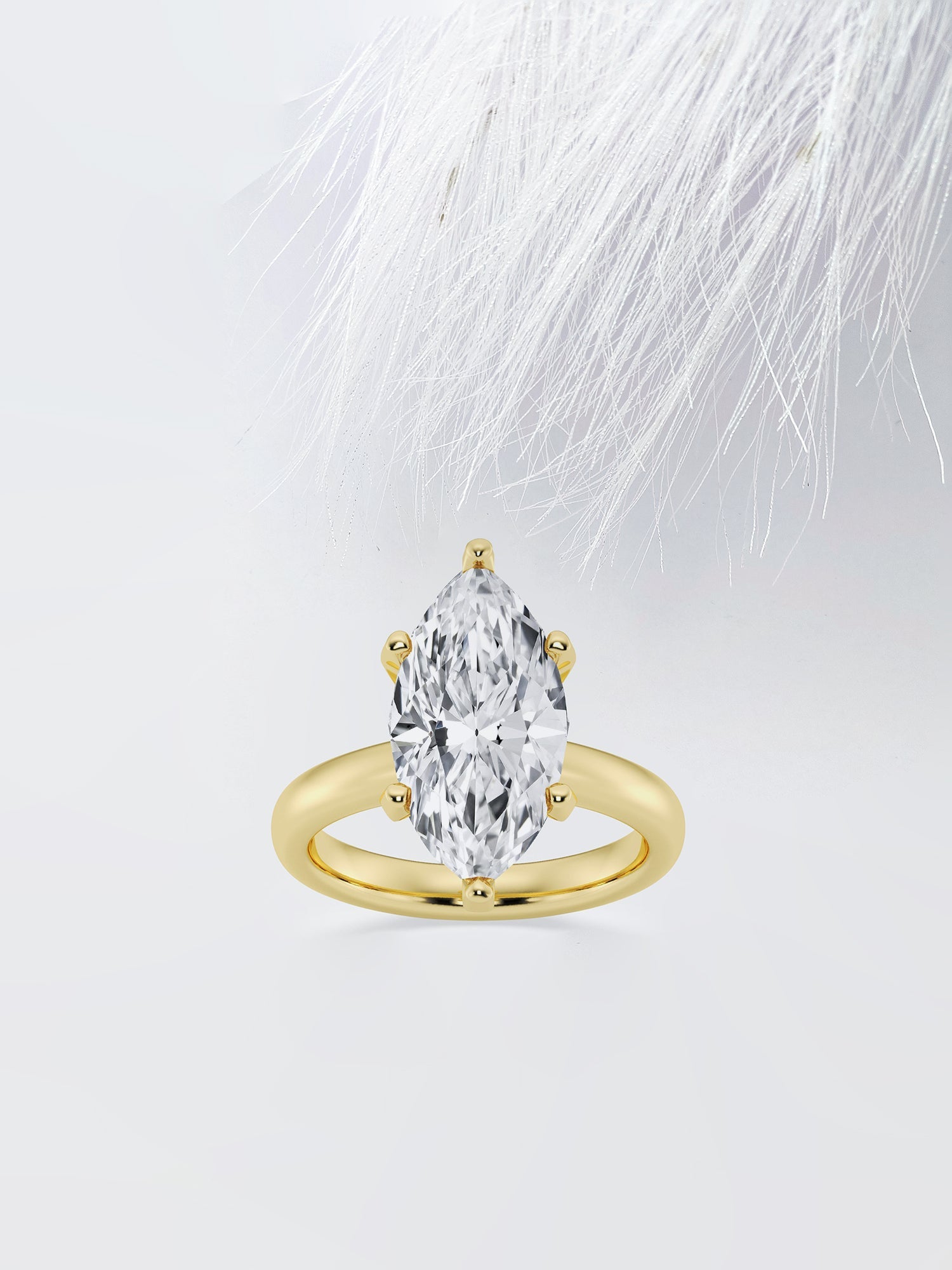 Marquise Cut Diamond Classic Solitaire Moissanite Engagement Ring For Her