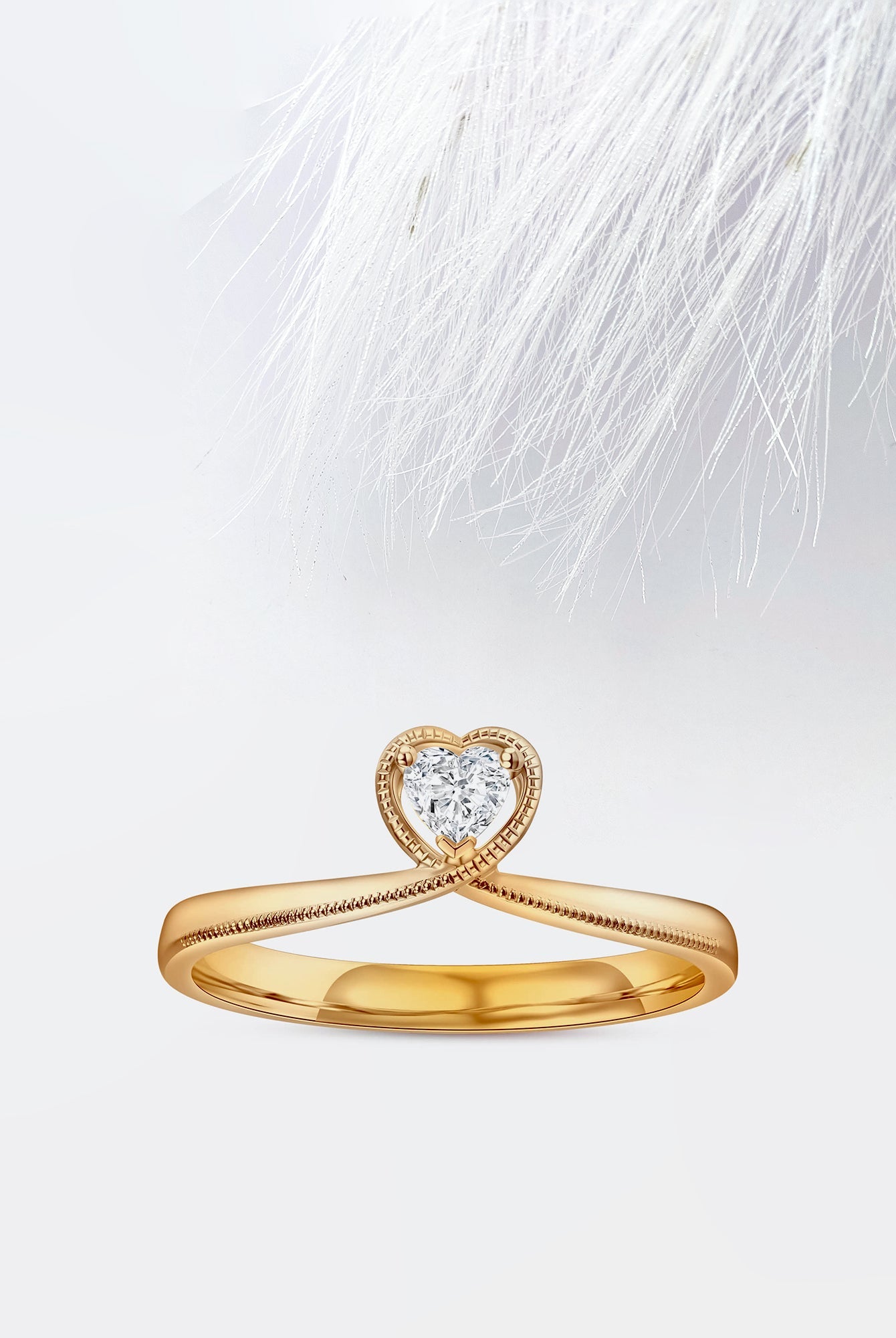Heart Shaped Unique Diamond Engagement Ring For Women