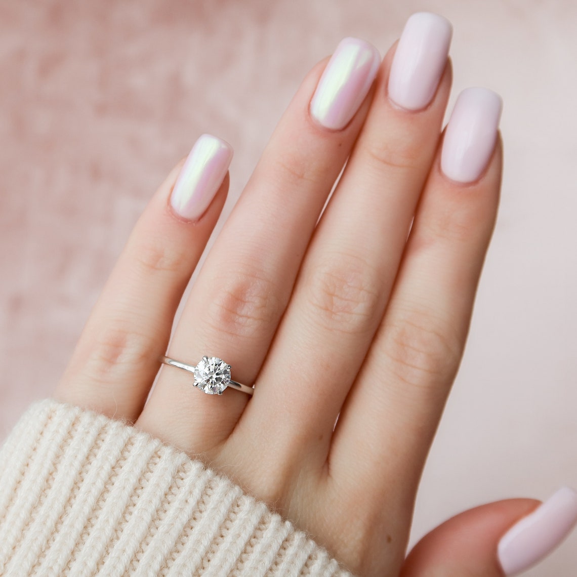 Hidden Halo Moissanite Ring