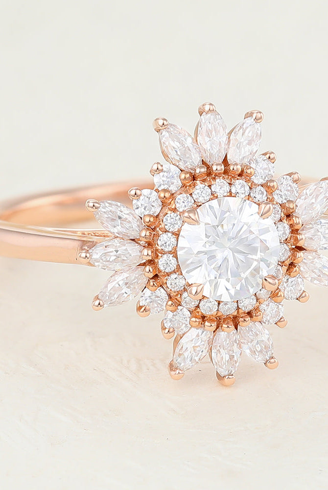 round-shaped-moissanite-cluster-halo-engagement-ring
