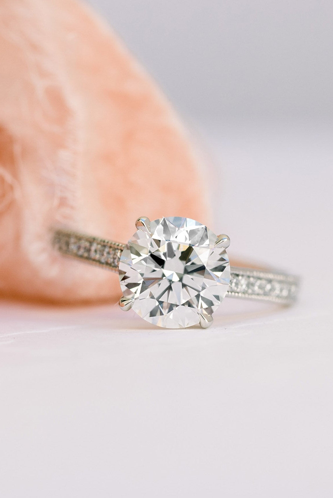 Round Cut Moissanite Ring