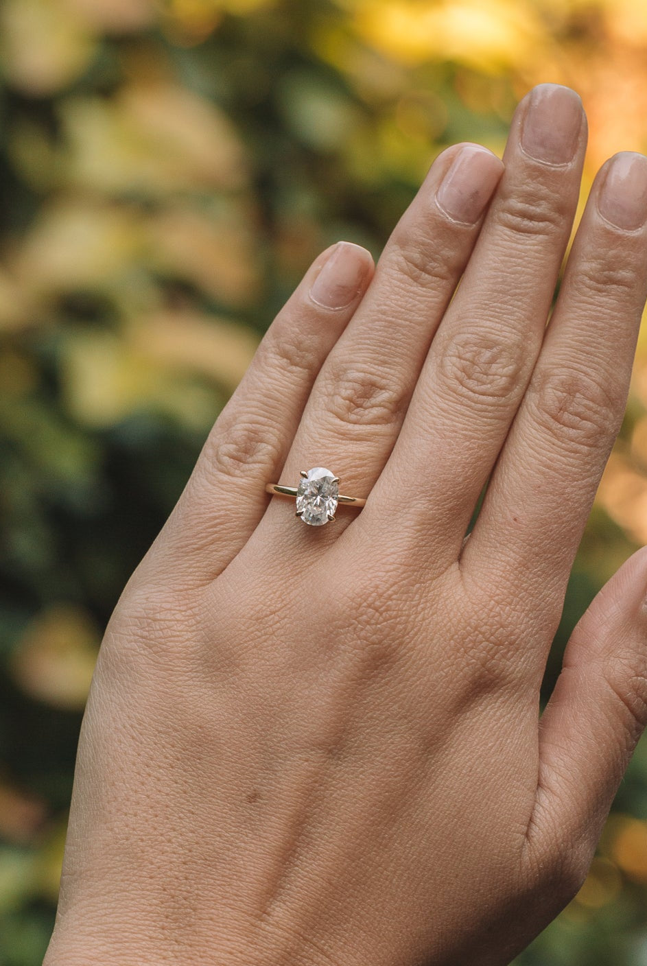 Oval Moissanite Engagement Ring