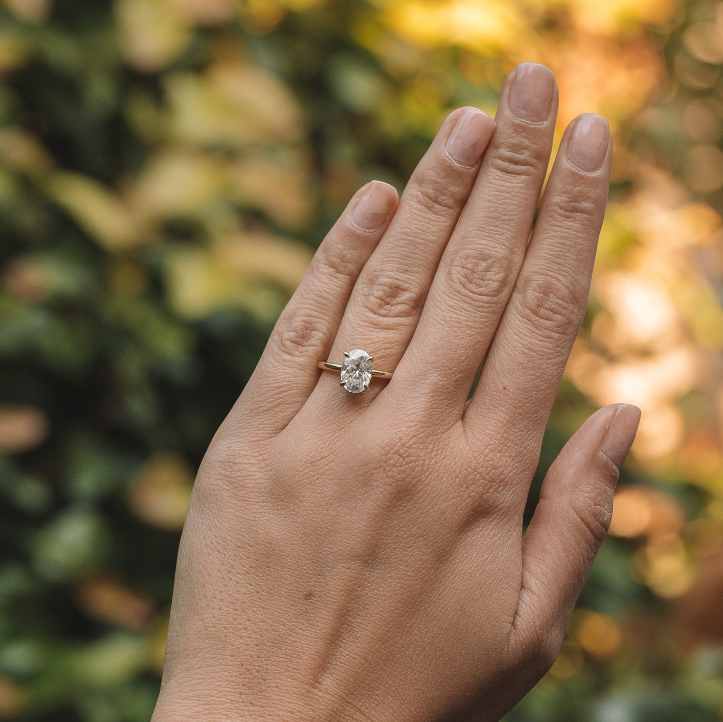 Oval Moissanite Engagement Ring