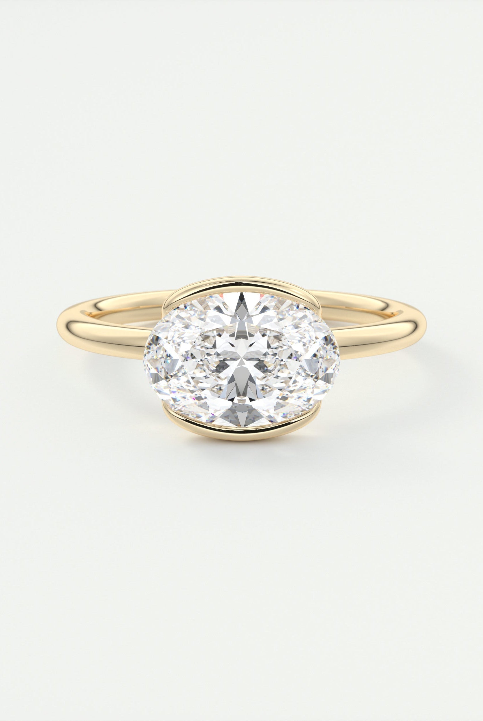 Oval Moissanite Engagement Ring