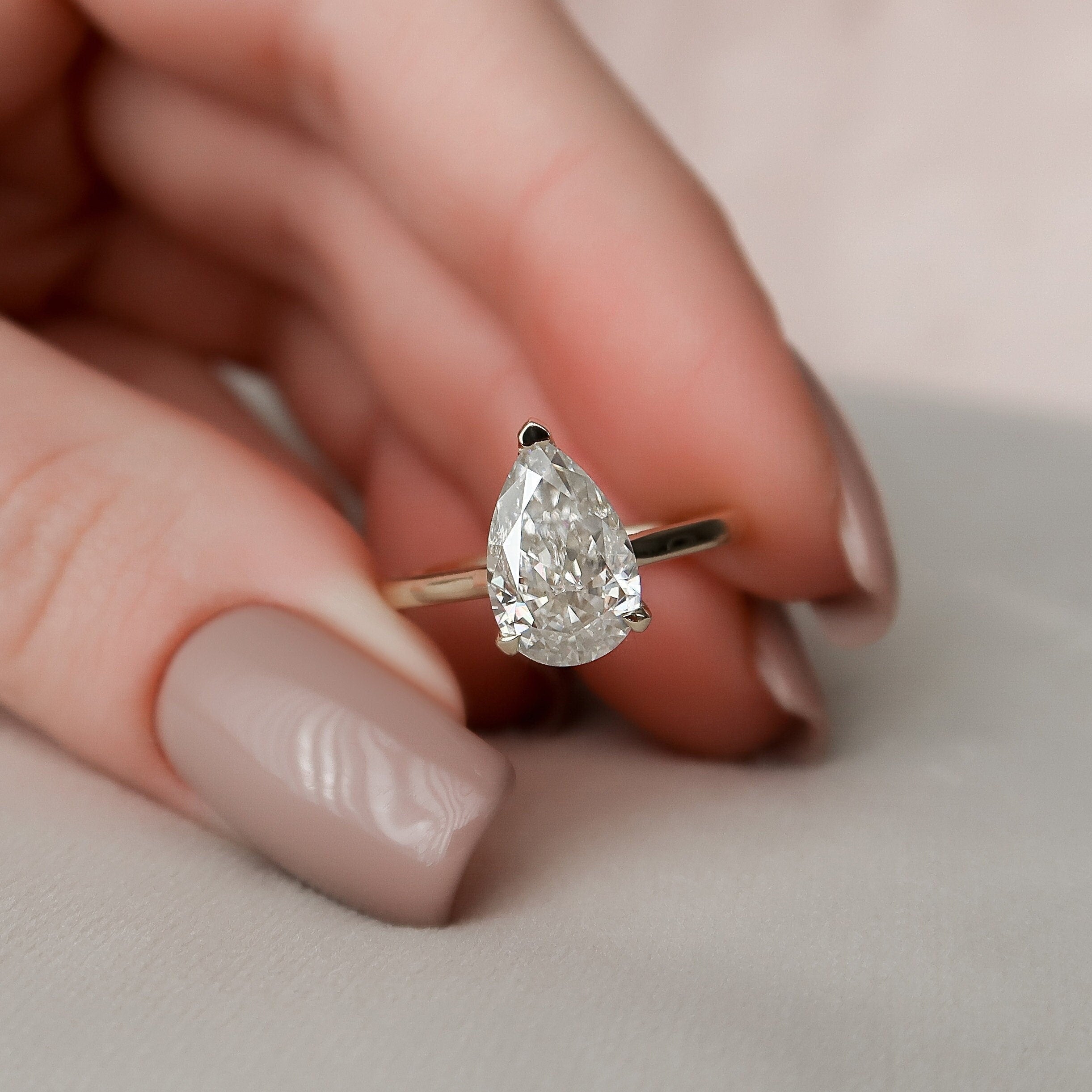 Hidden Halo Moissanite Ring