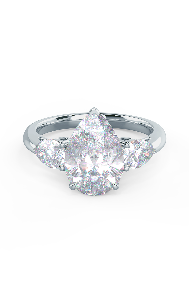 Pear Shape Moissanite Ring