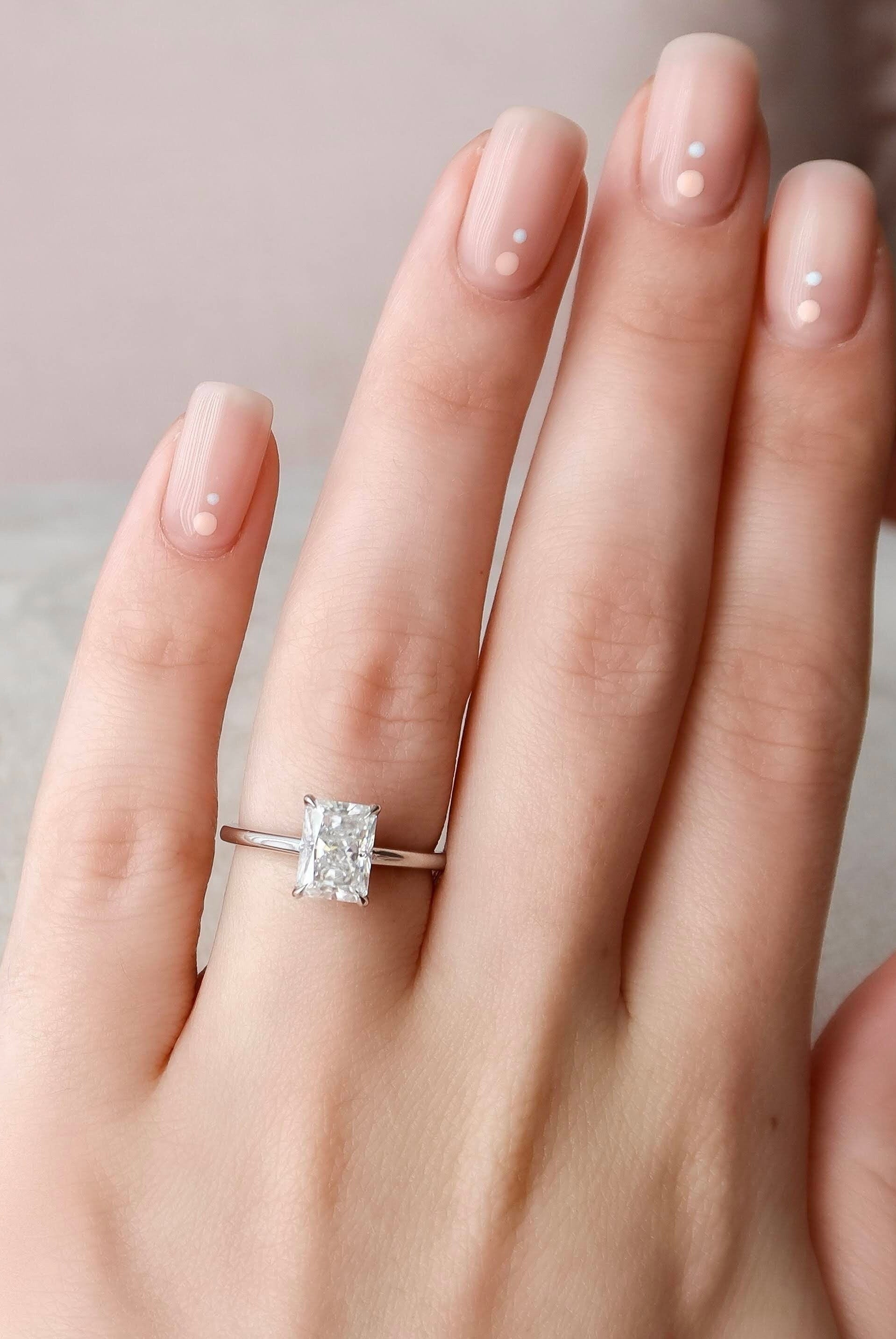 Radiant Cut Moissanite Engagement Ring