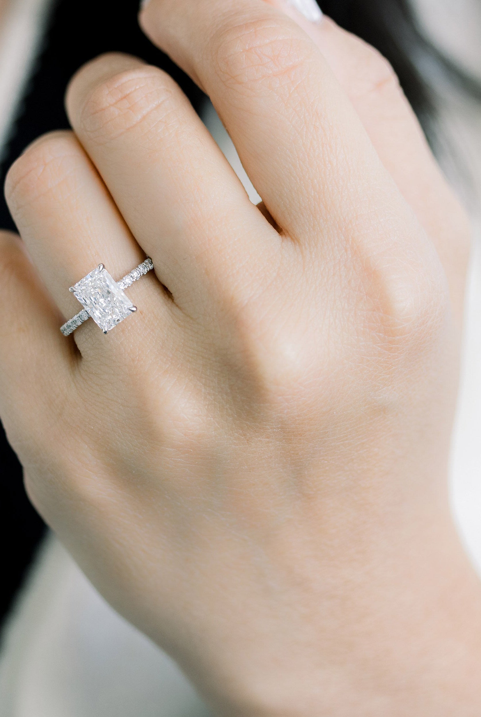 Radiant Cut Moissanite Ring