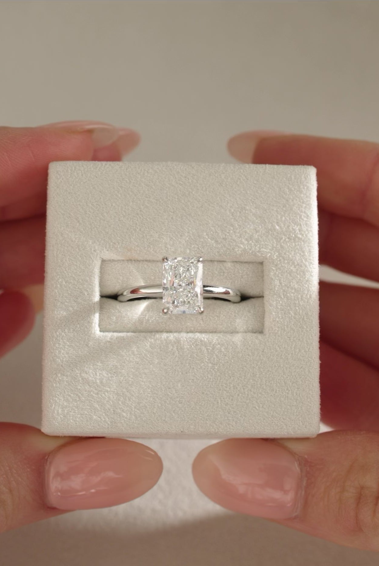 radiant diamond engagement ring, radiant cut diamond ring, gold radiant cut ring, engagement rings, diamond engagement rings, gold engagement rings, white gold engagement rings