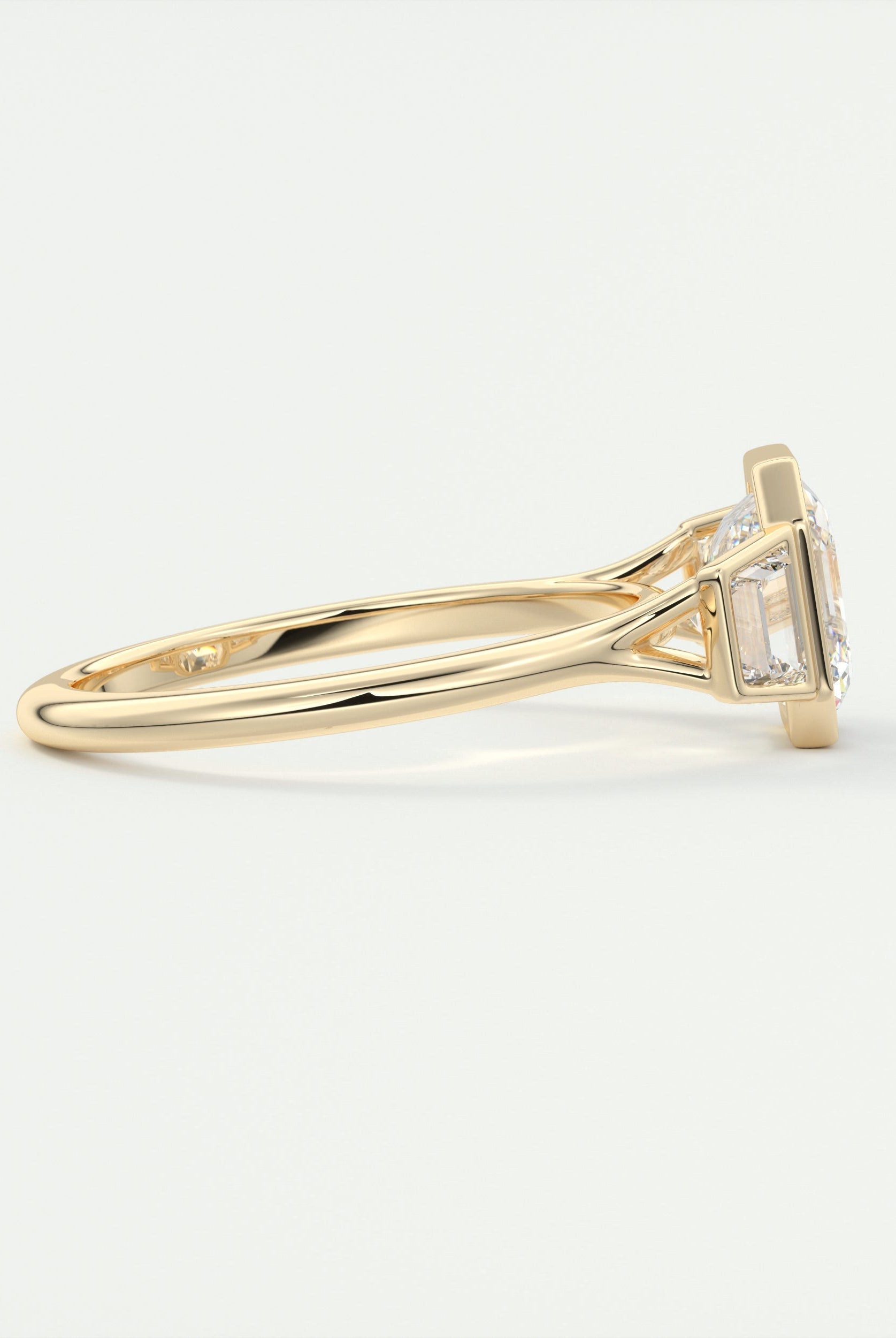 Asscher Moissanite Ring
