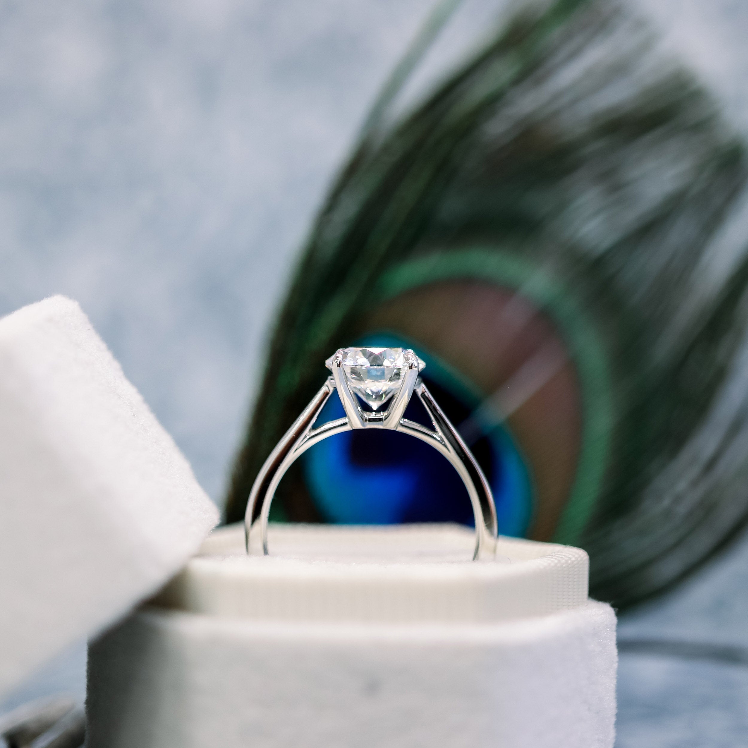 Moissanite Diamond Engagement Ring