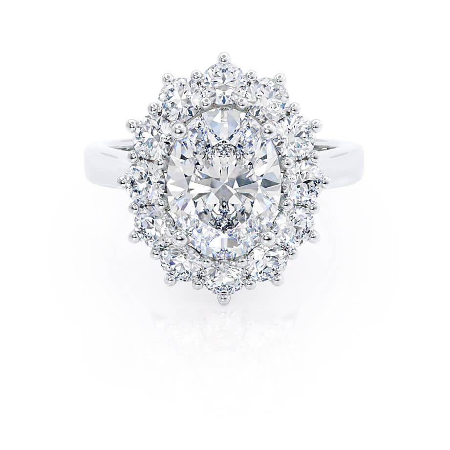 Halo Moissanite Engagement Ring