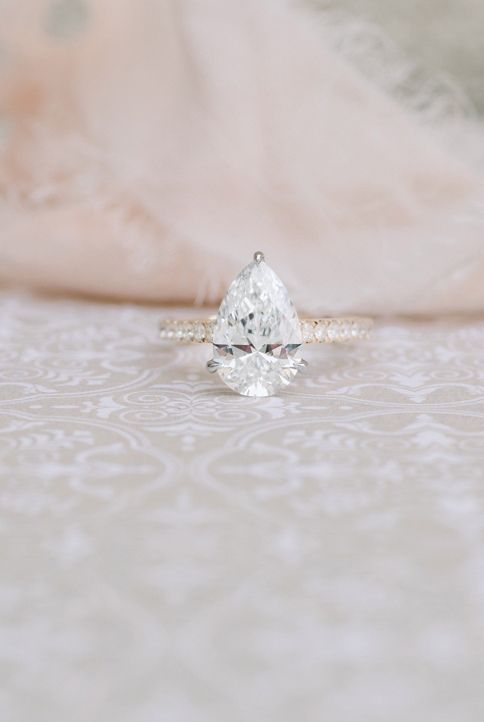 Pear Cut Moissanite Ring