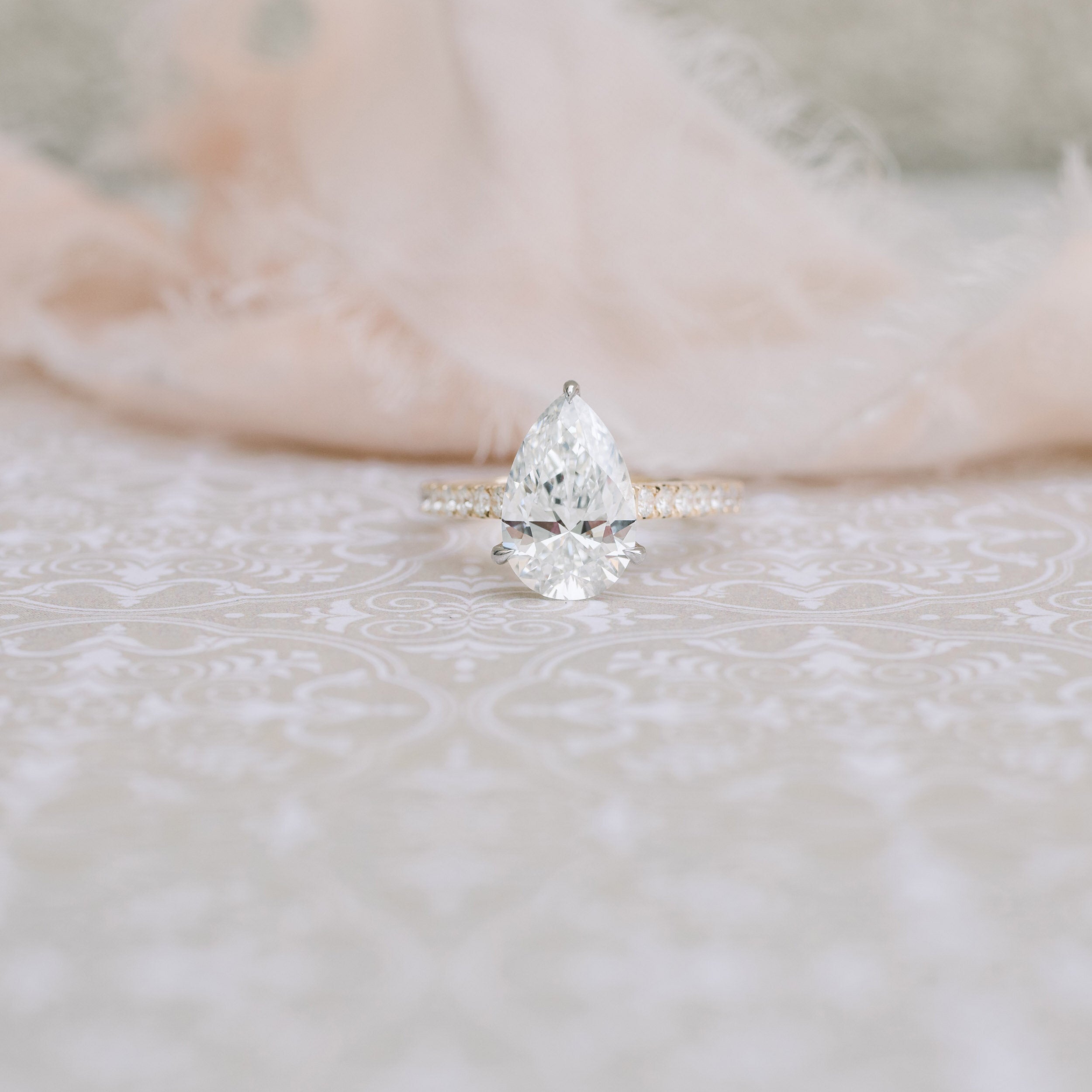 Pear Cut Moissanite Ring