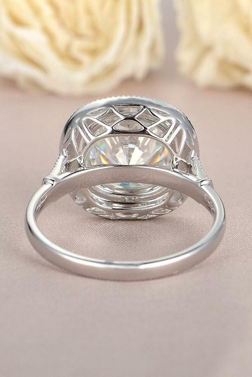 Cushion Moissanite Engagement Ring