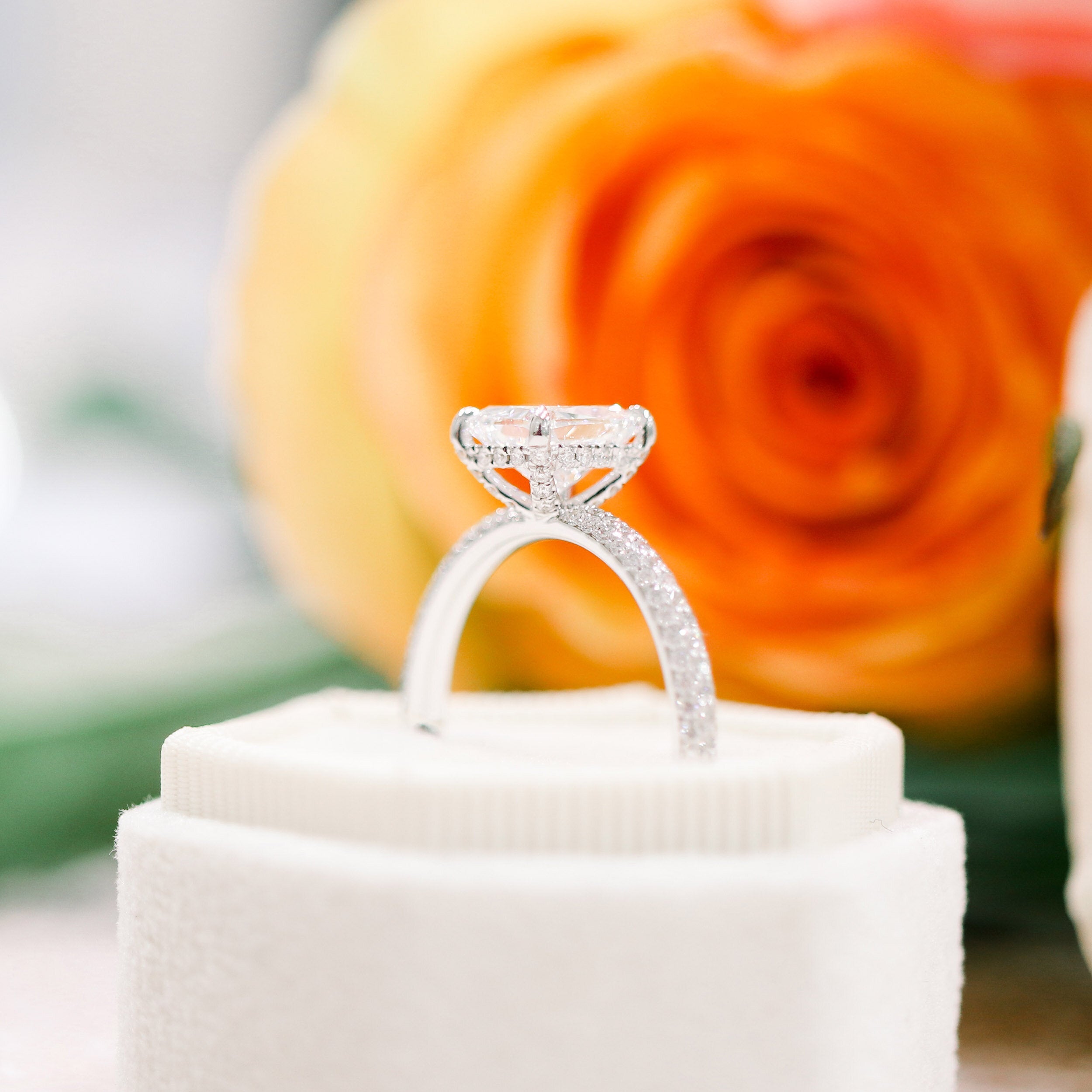 Moissanite diamond cross pendant necklace