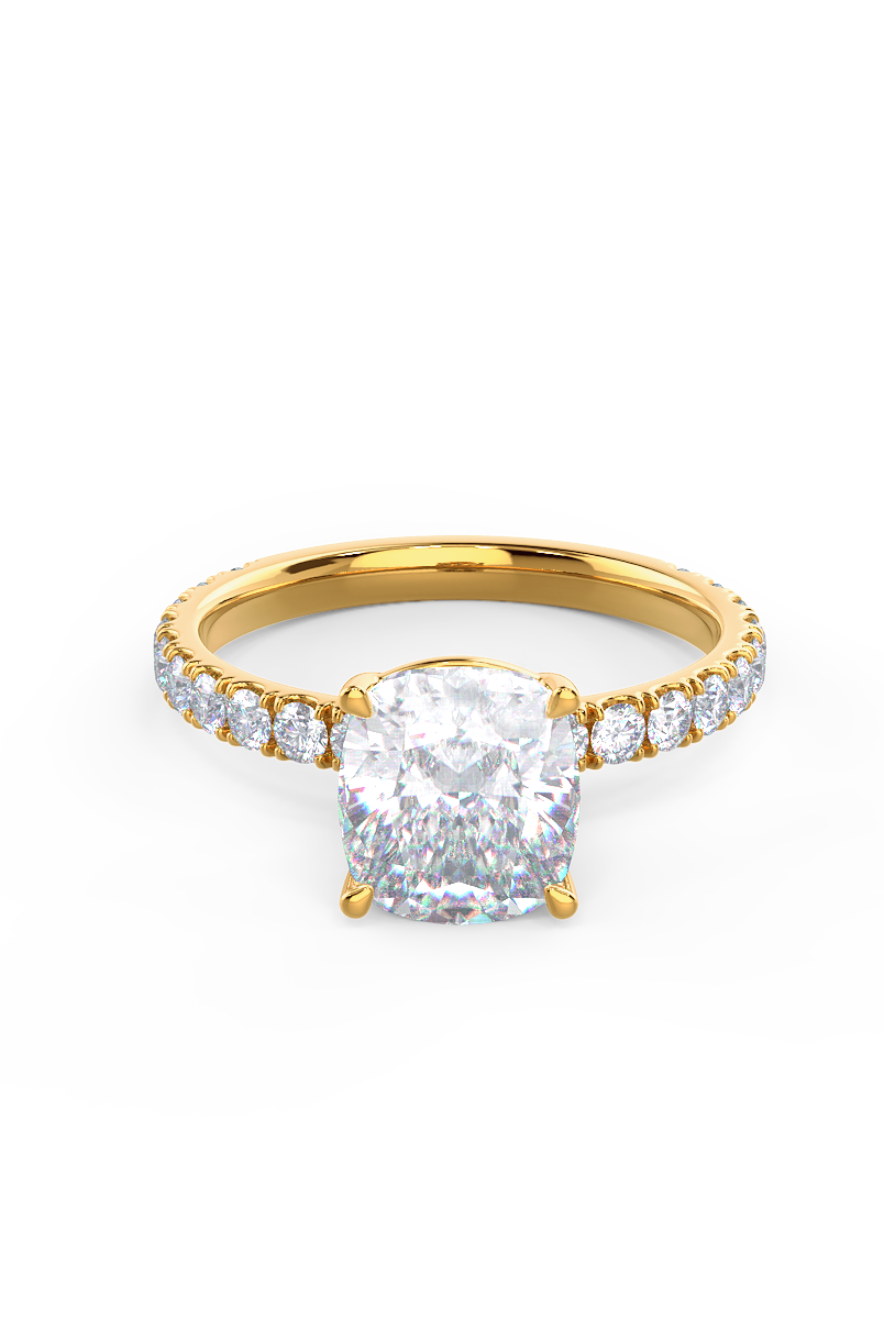 Pave Band Moissanite Ring