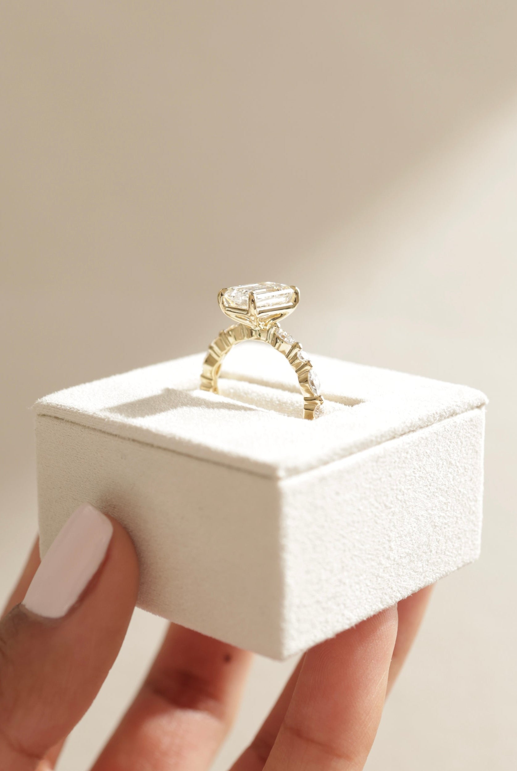Emerald Cut Moissanite Ring