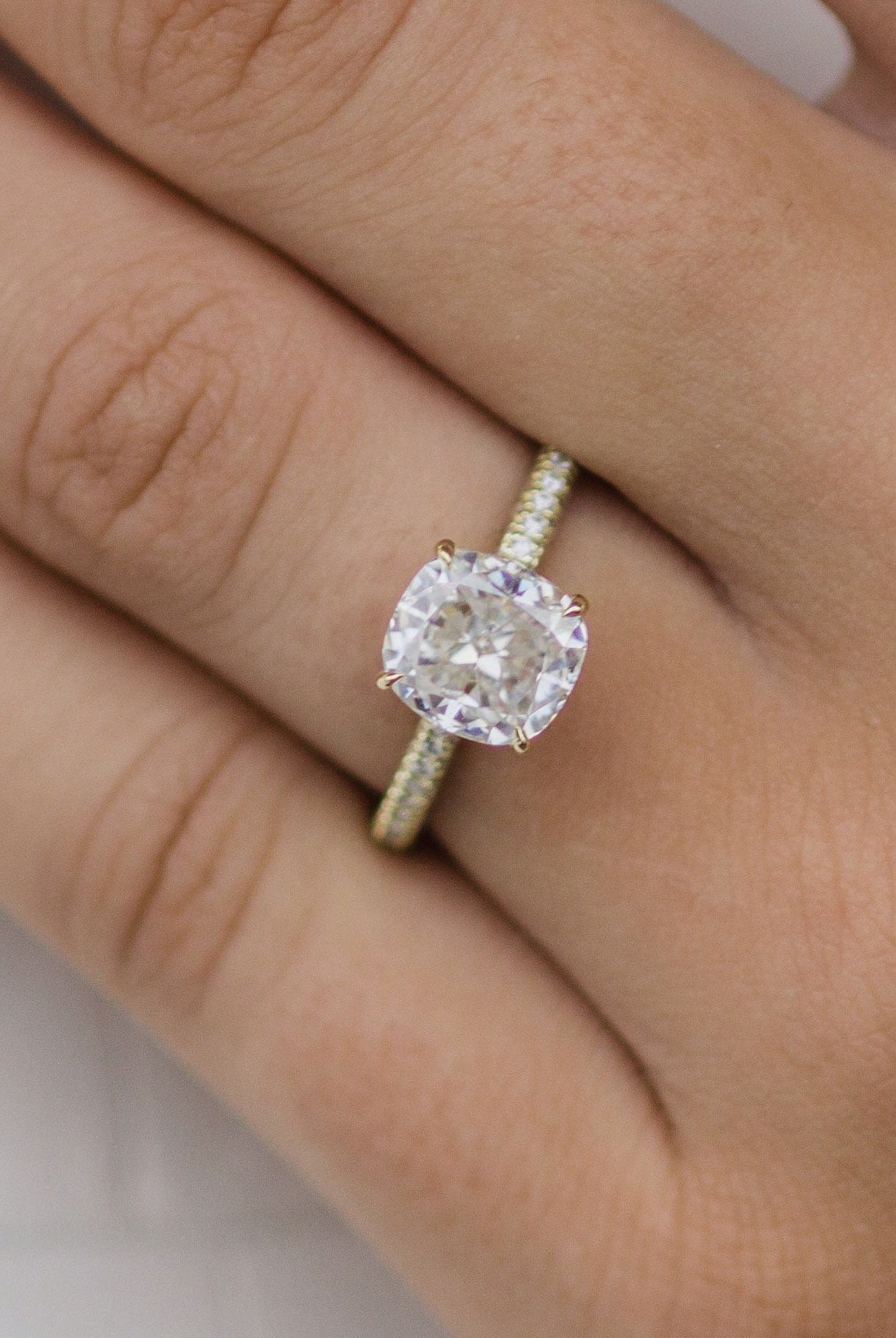 Moissanite Proposal Ring