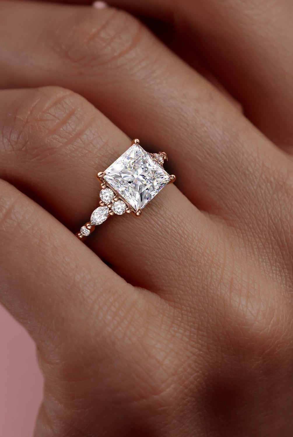 2-08-ct-princess-cut-cluster-moissanite-engagement-ring-10