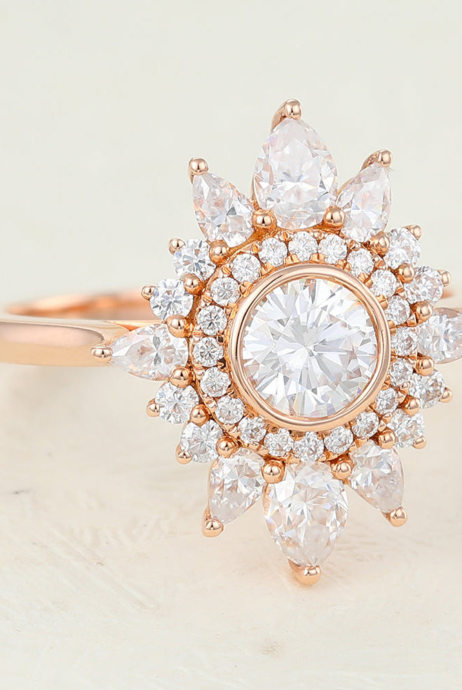 round-shaped-moissanite-cluster-halo-engagement-ring