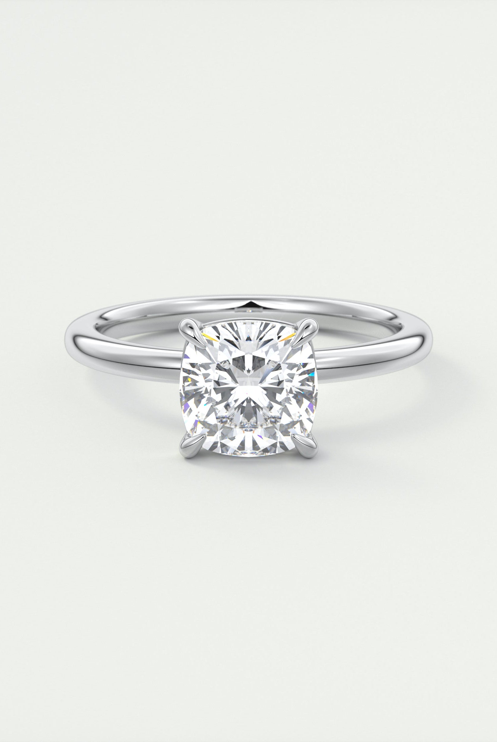 Cushion Cut Moissanite Ring