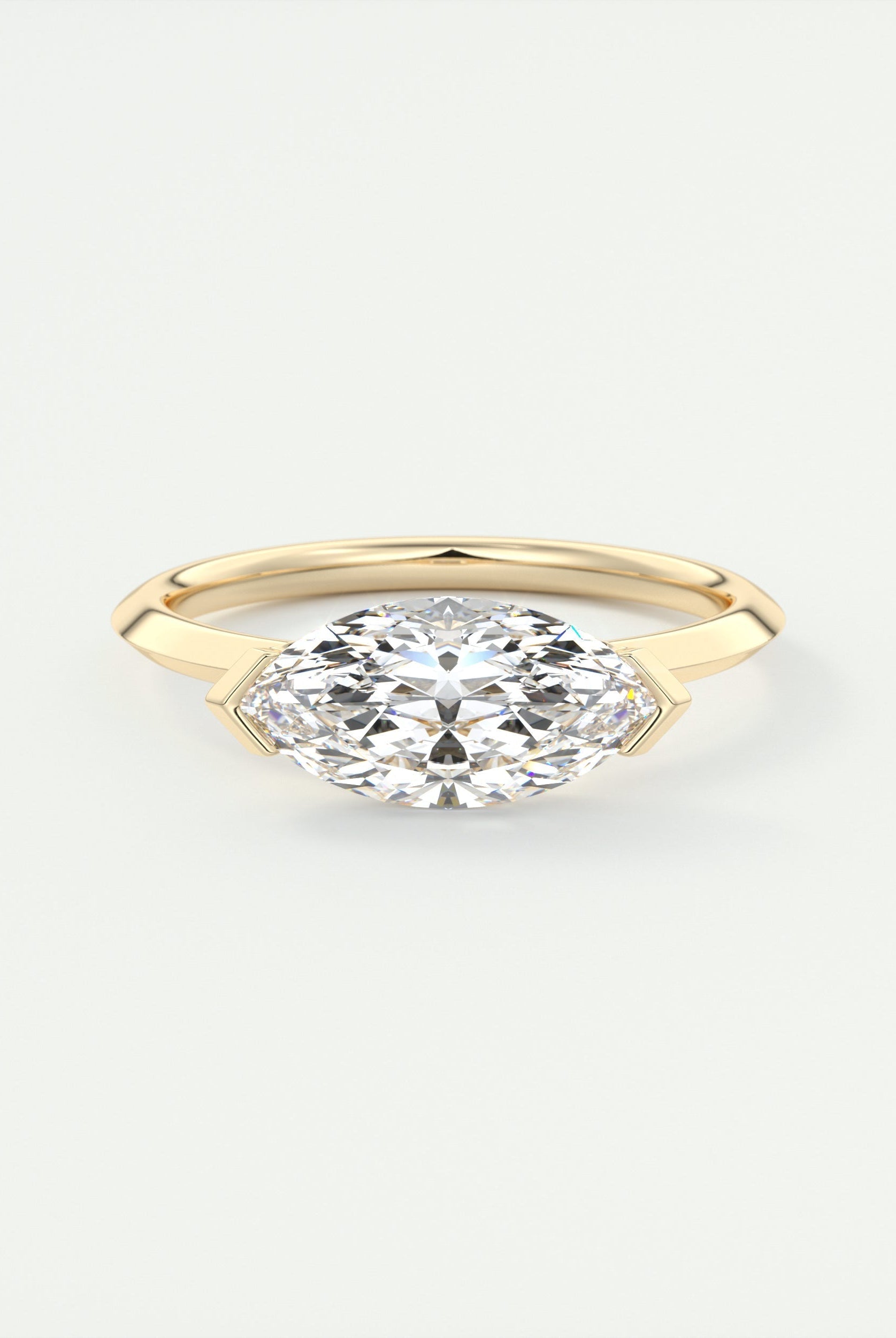 Marquise Moissanite Engagement Ring