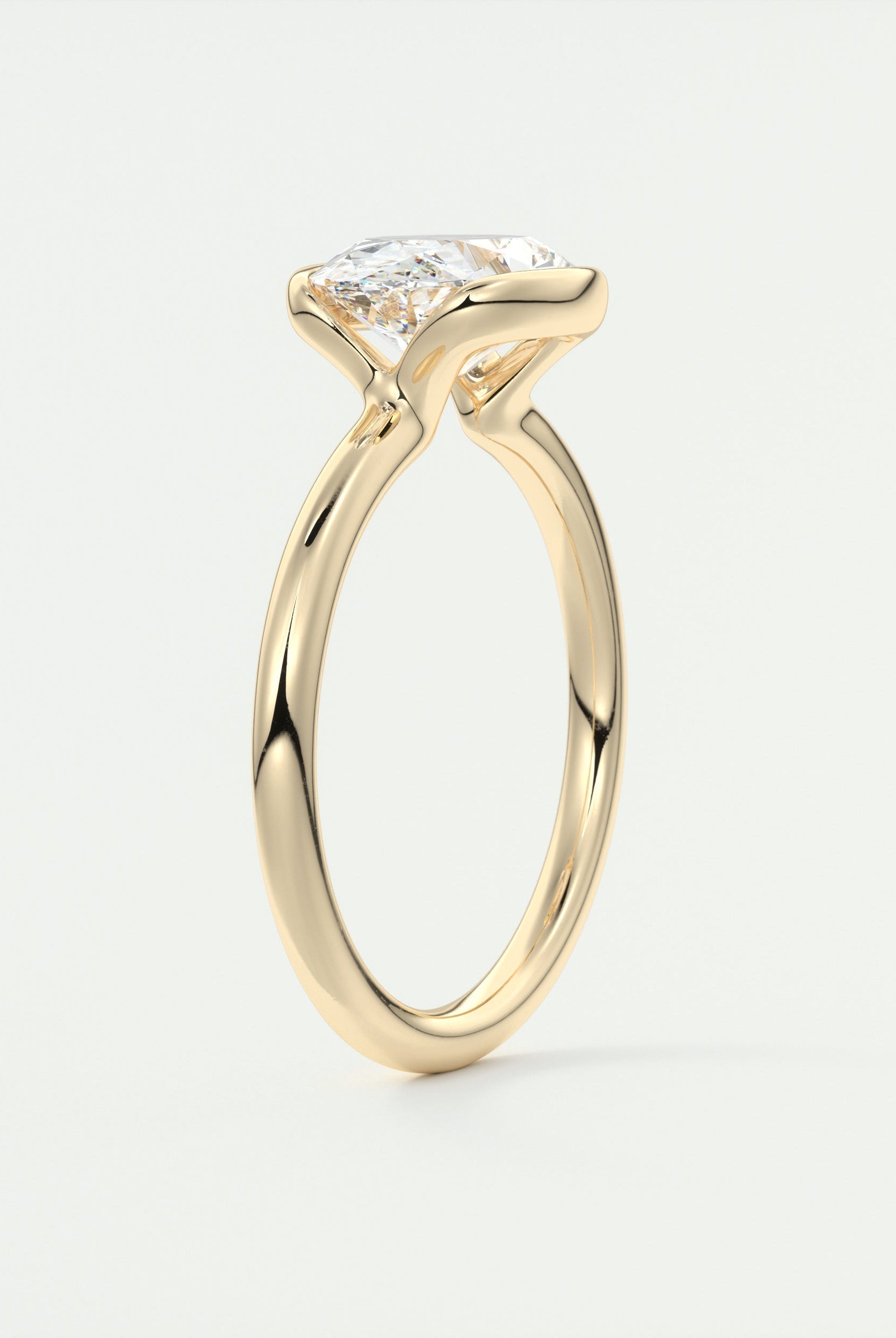 Bezel Set Moissanite Ring