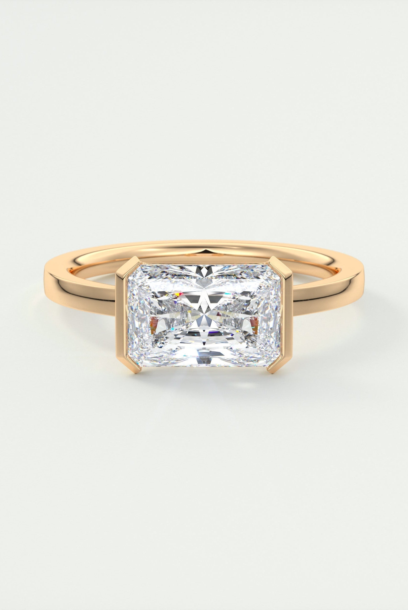 Radiant Cut Moissanite Ring