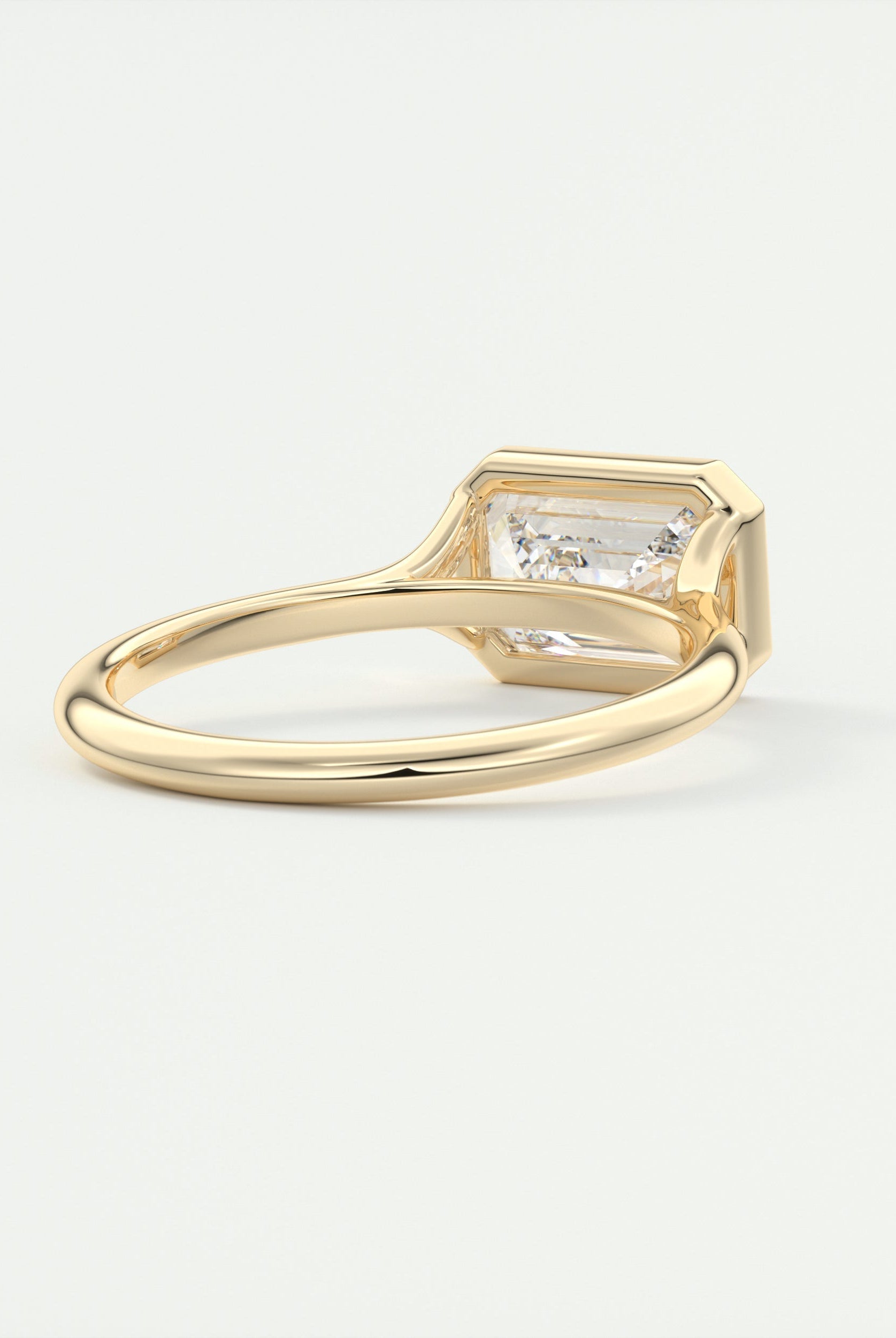 Bezel Set Moissanite Ring