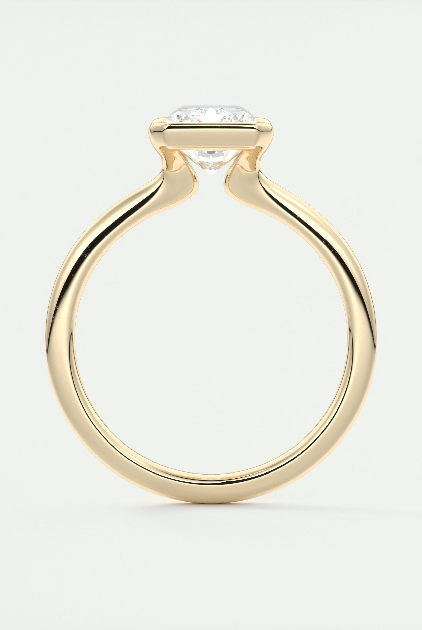 Modern Moissanite Ring